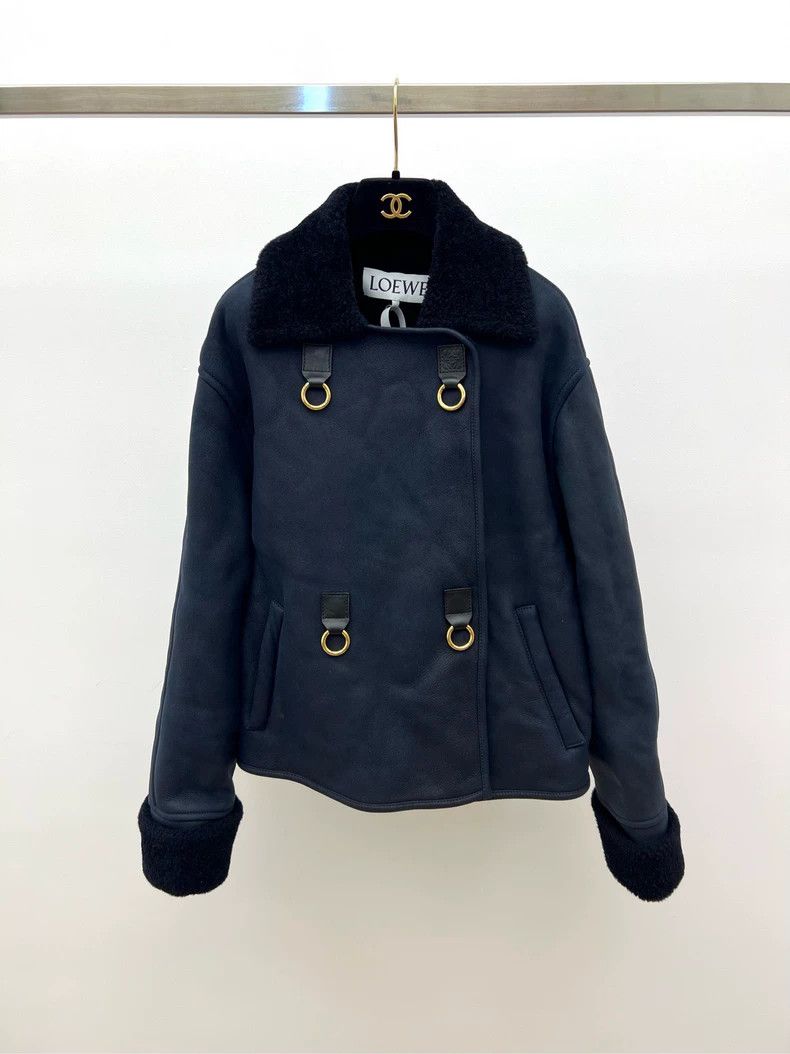 Loewe LOEWE Blue and black fur coat Size 4XL / US 24-26 - 1 Thumbnail