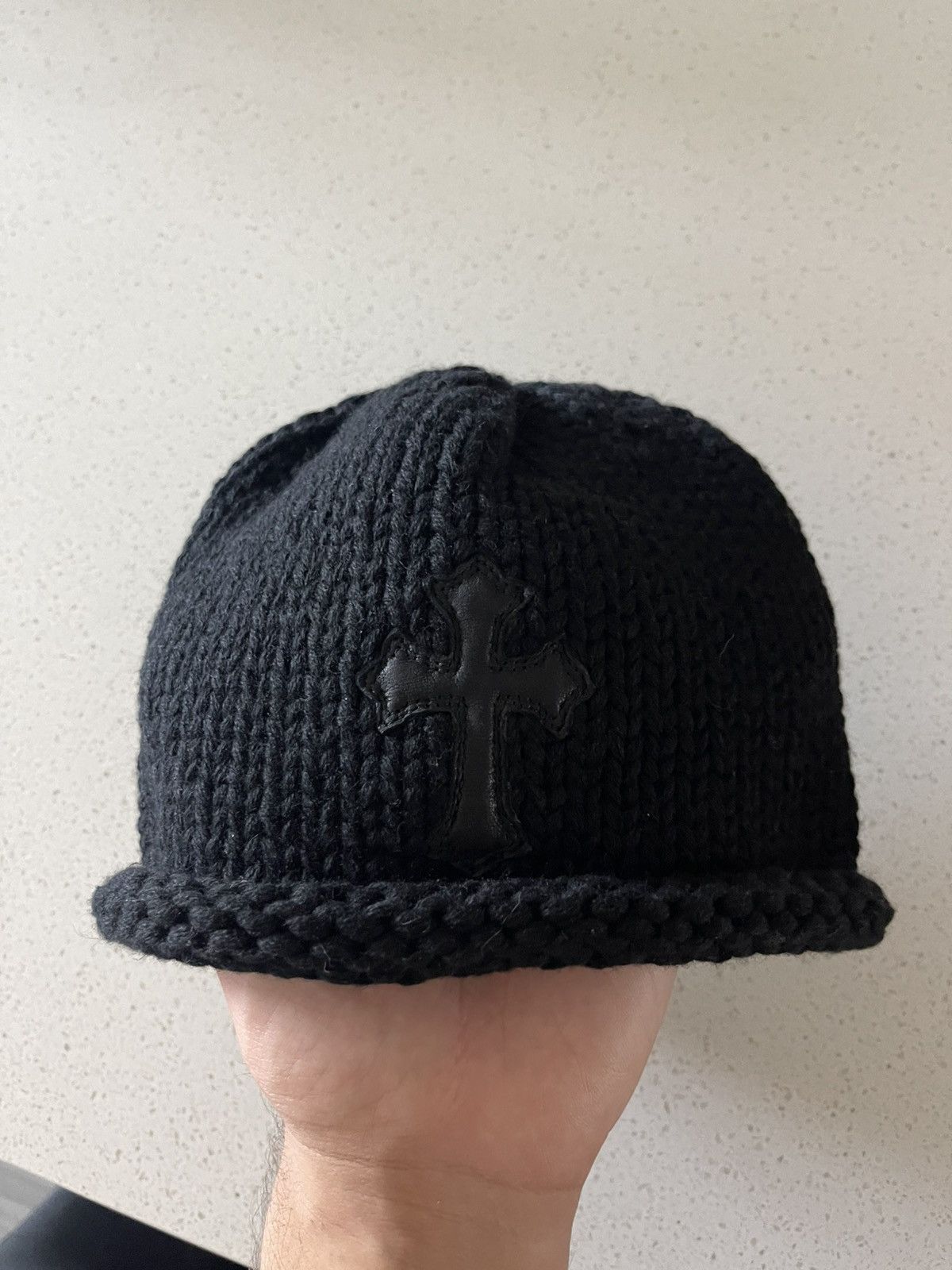 Chrome Hearts Mini Black Patch Beanie
