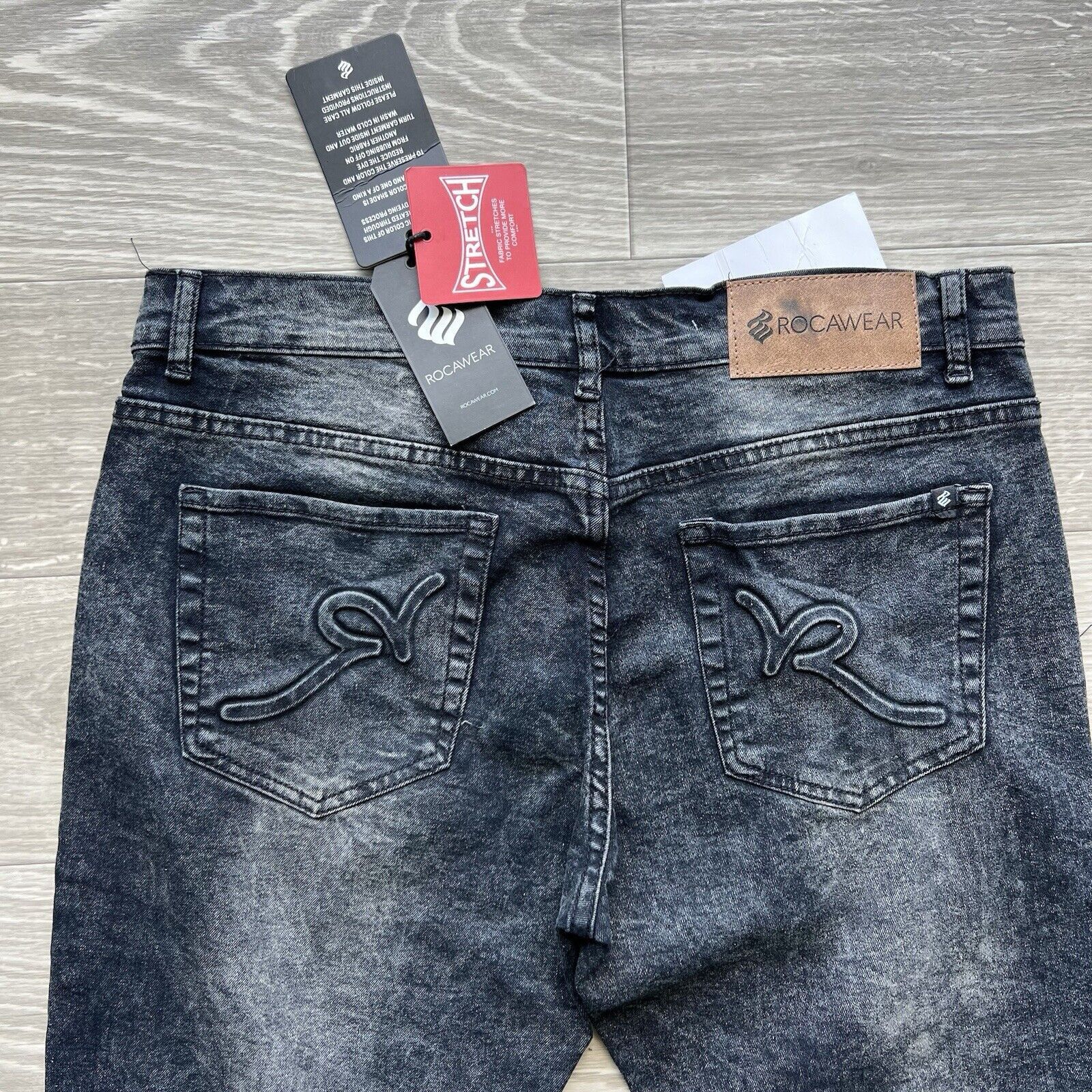 Rocawear Y2K Rocawear Jeans Men Skinny Black Emo Skater Goth Grunge Size US 35 - 3 Thumbnail