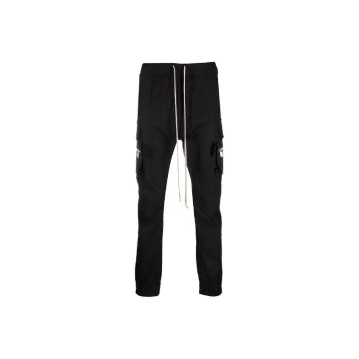 Rick Owens Black Casual Cargo Pants for Men 0079