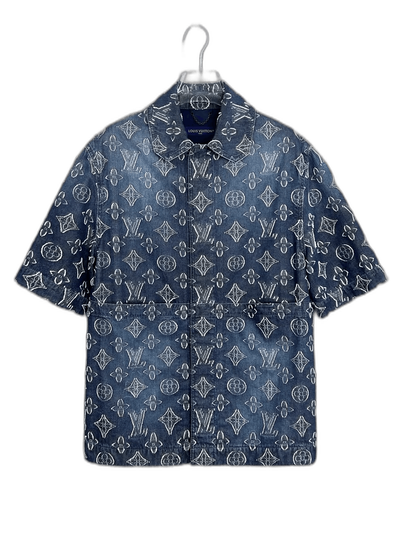Louis Vuitton Louis Vuitton Louis Vuitton Blue Short Sleeve Shirt for Me Size US S / EU 44-46 / 1 - 1 Thumbnail