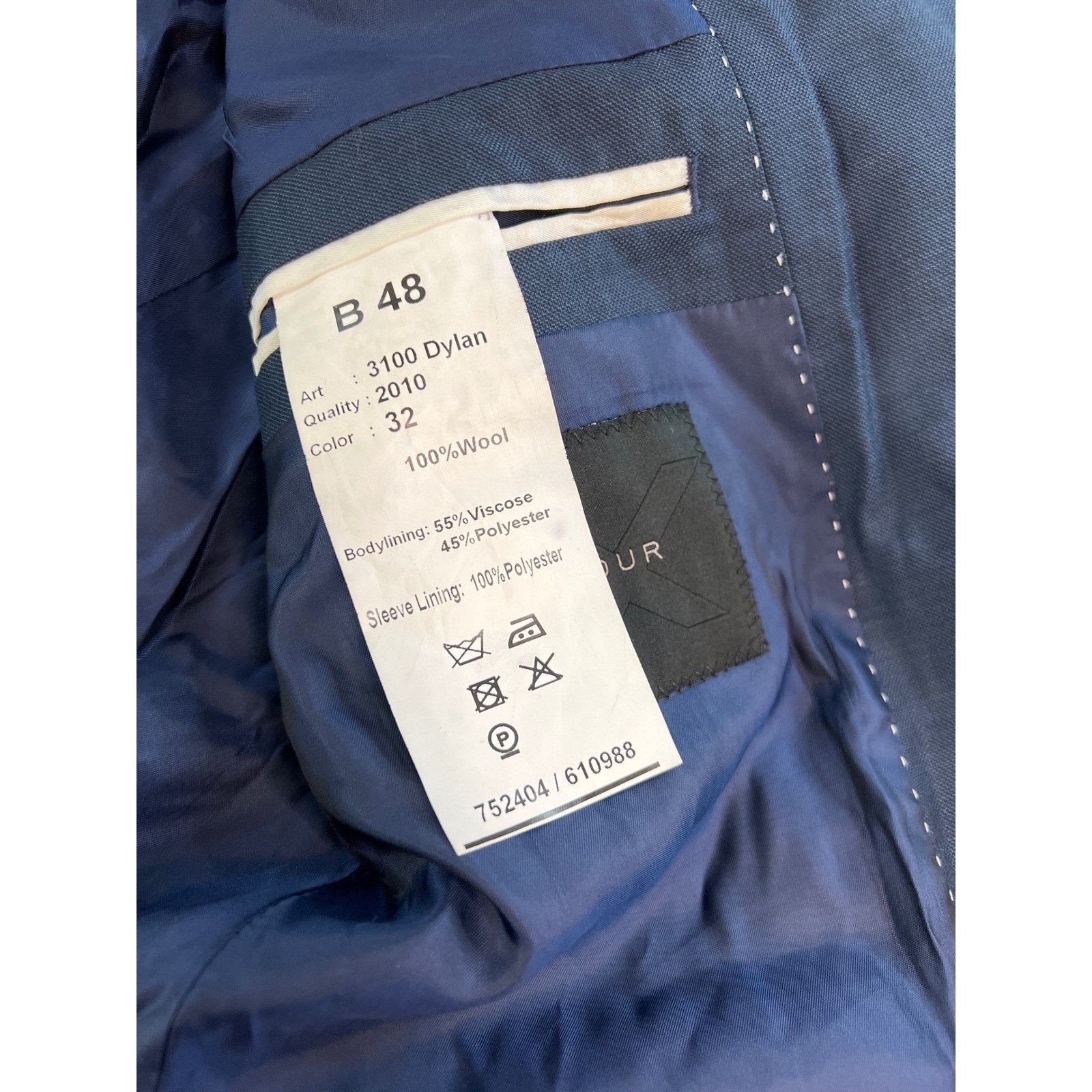 Other Pour Nomme Formal Suit Blazer Jacket Blue 48B Size 48R - 6 Thumbnail