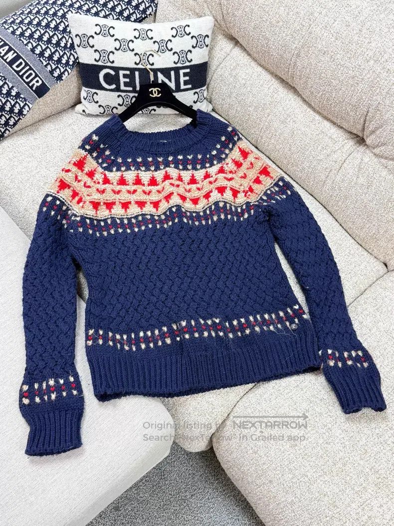 Chanel Chanel Jacquard long-sleeved sweater Size XS / US 0-2 / IT 36-38 - 3 Thumbnail