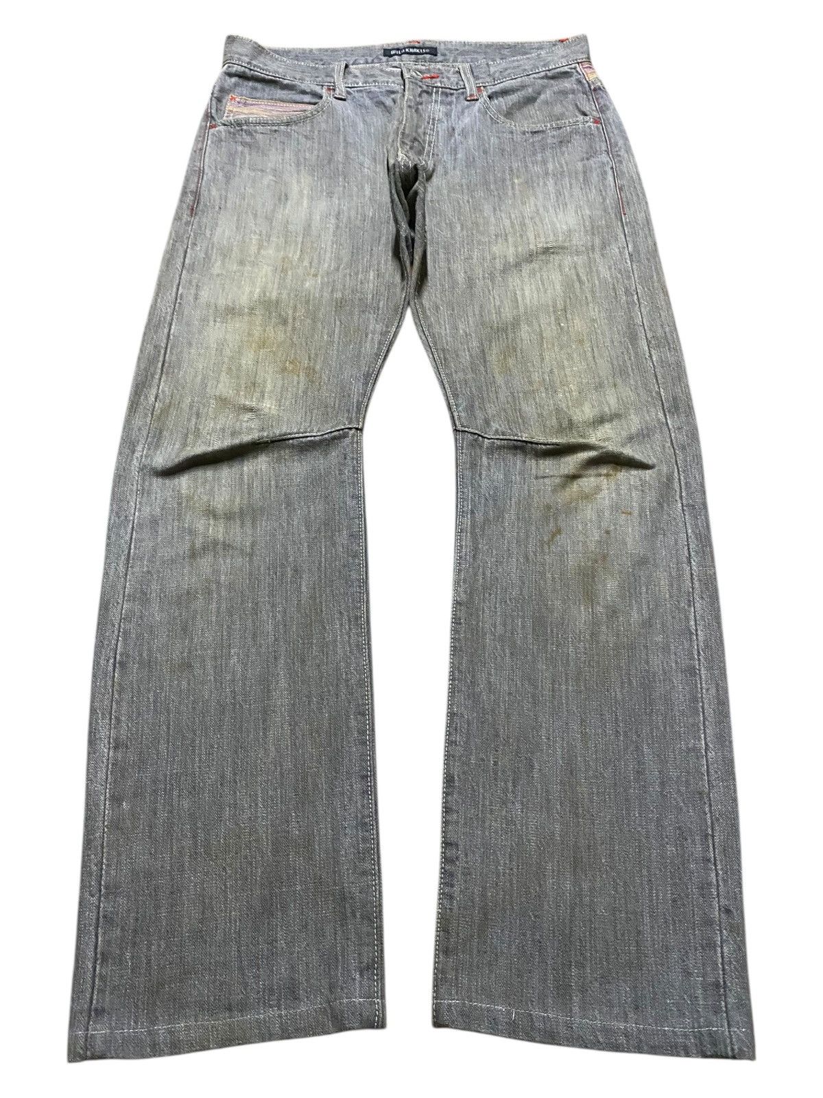 Le Grande Bleu (L.G.B.) Vintage Japanese Brand Wild Khakis Grunge Distressed Jeans Size US 32 / EU 48 - 1 Thumbnail