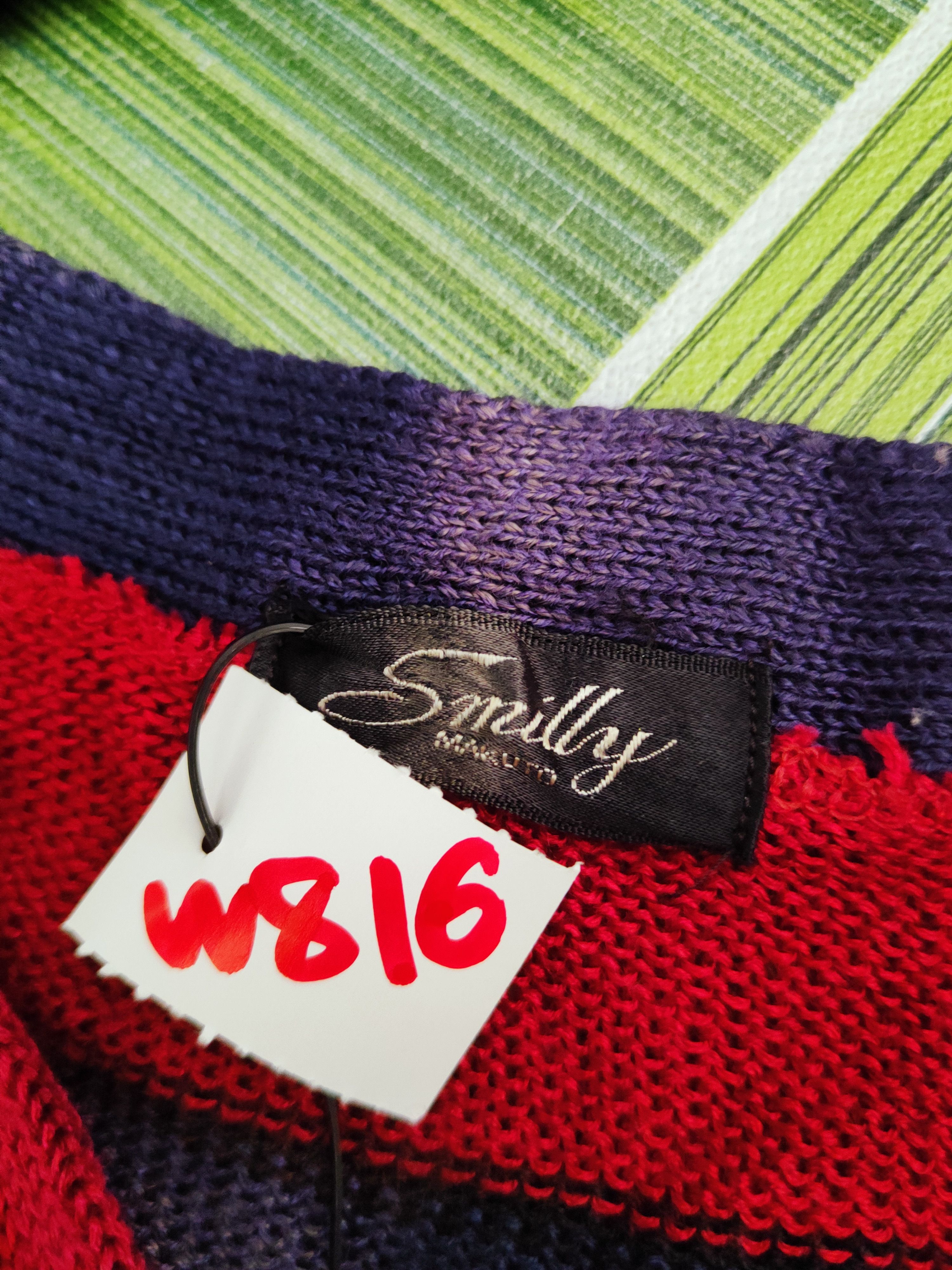 Homespun Knitwear × Solid and Striped × Vintage Smilly Navy Red Stripe Knitwear cardigan like cobain #W816 Size M / US 6-8 / IT 42-44 - 11 Thumbnail