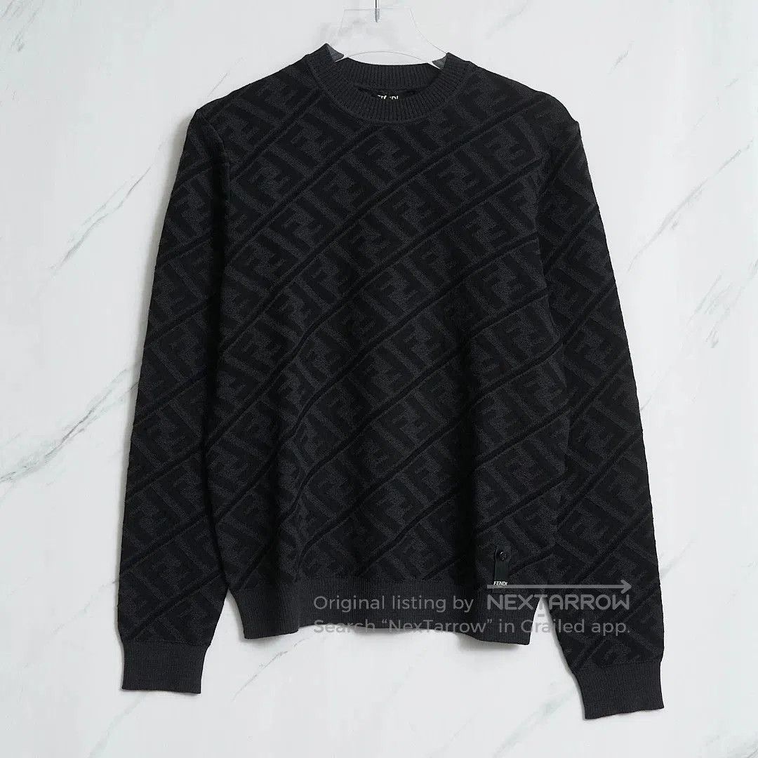 Fendi Fendi Men's FF Embroidered Knit Sweater. Size US S / EU 44-46 / 1 - 1 Thumbnail