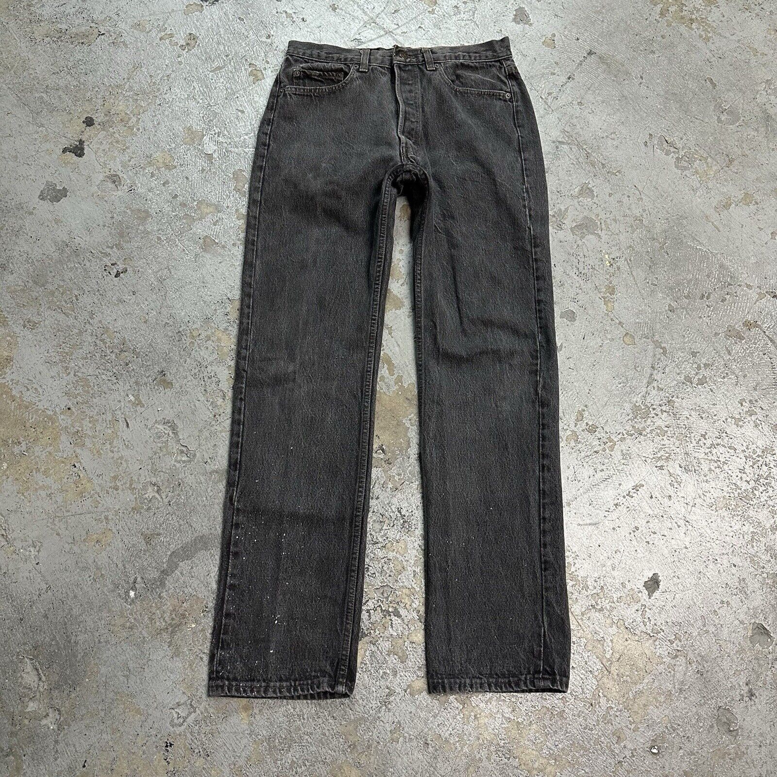 Levi's × Vintage Vintage 90s Levi’s 501 Faded Black Denim Jeans Size 33x34 Size US 33 - 1 Thumbnail
