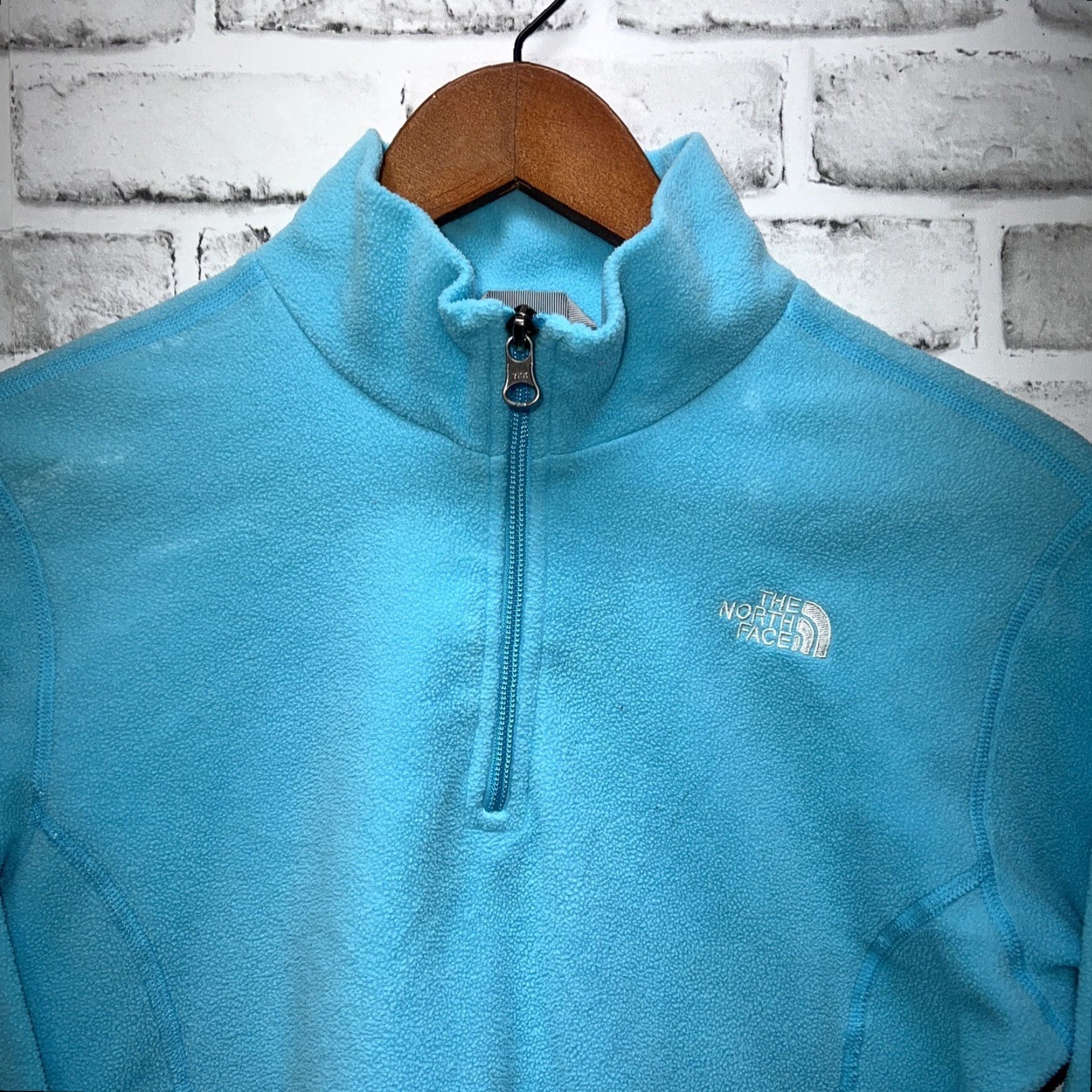 The North Face The North Face Blue Fleece Half Zip Pullover Womens Size M Zip Closure Sweatshirt Activewear Pullover Mens Womens Size M / US 6-8 / IT 42-44 - 2 Thumbnail