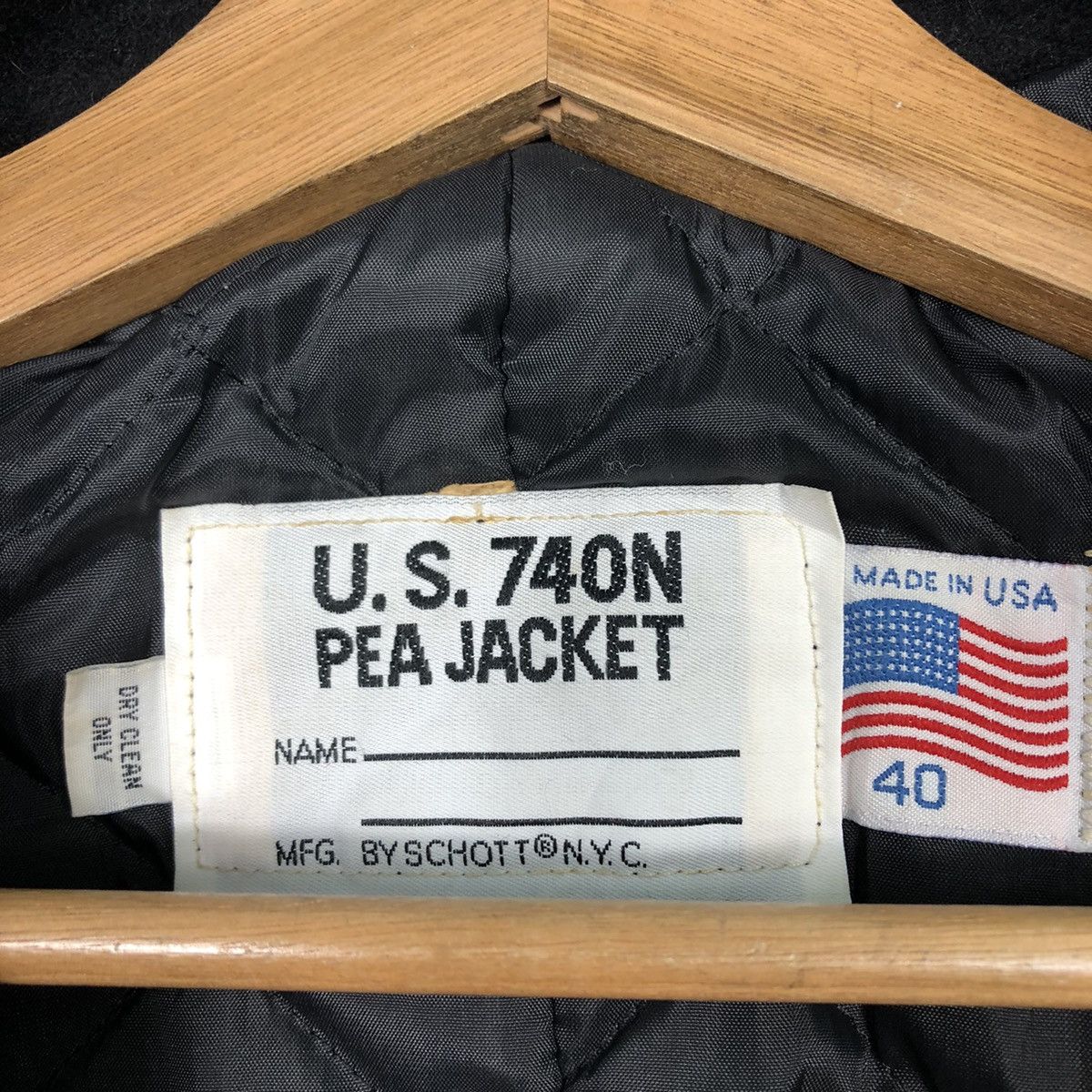 Schott 📌Vintage Wool Pea Jacket US 740N Schott Made in Usa Size US M / EU 48-50 / 2 - 18 Thumbnail