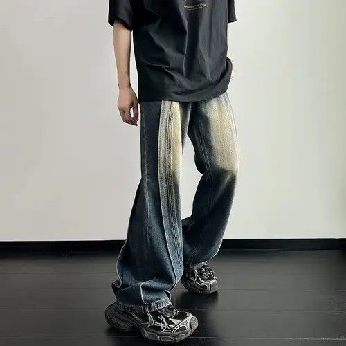 Japanese Brand × Jean Wide Leg Jeans Baggy Y2k Washed Size US 30 / EU 46 - 2 Thumbnail