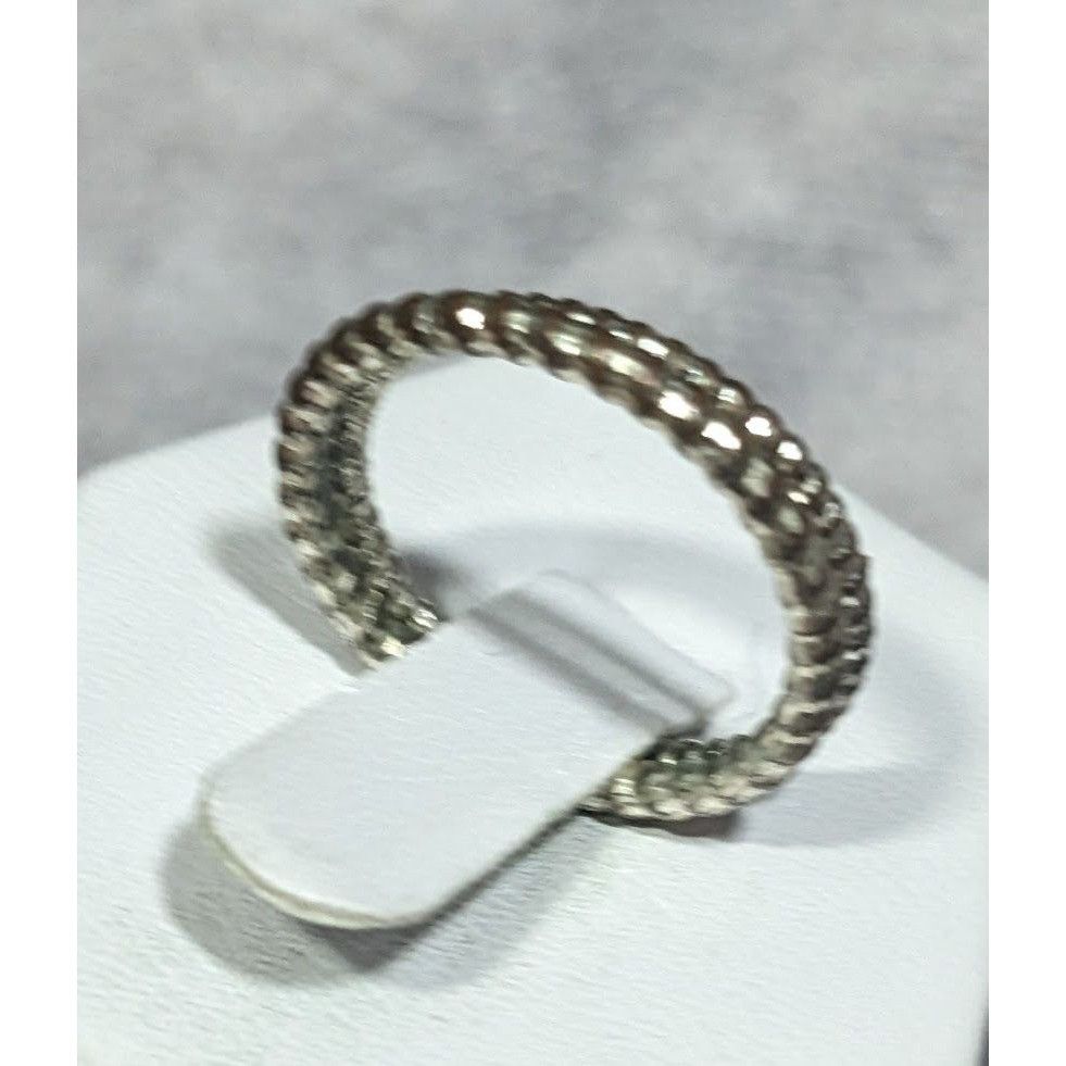 Other Casual Textured Silver Tone Fashion Ring Set Size 7 (2) Size ONE SIZE - 5 Thumbnail