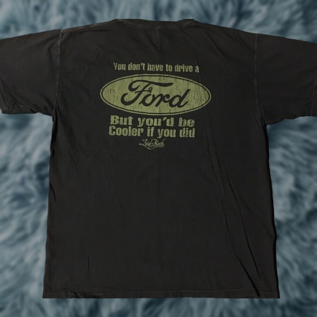 VINTAGE You’d Be Cooler If You Drove A Ford Faded Shirt XL Black NASCAR Grunge Promo Humor Men Short Sleeve T-Shirt Cars USA 80s 90s
