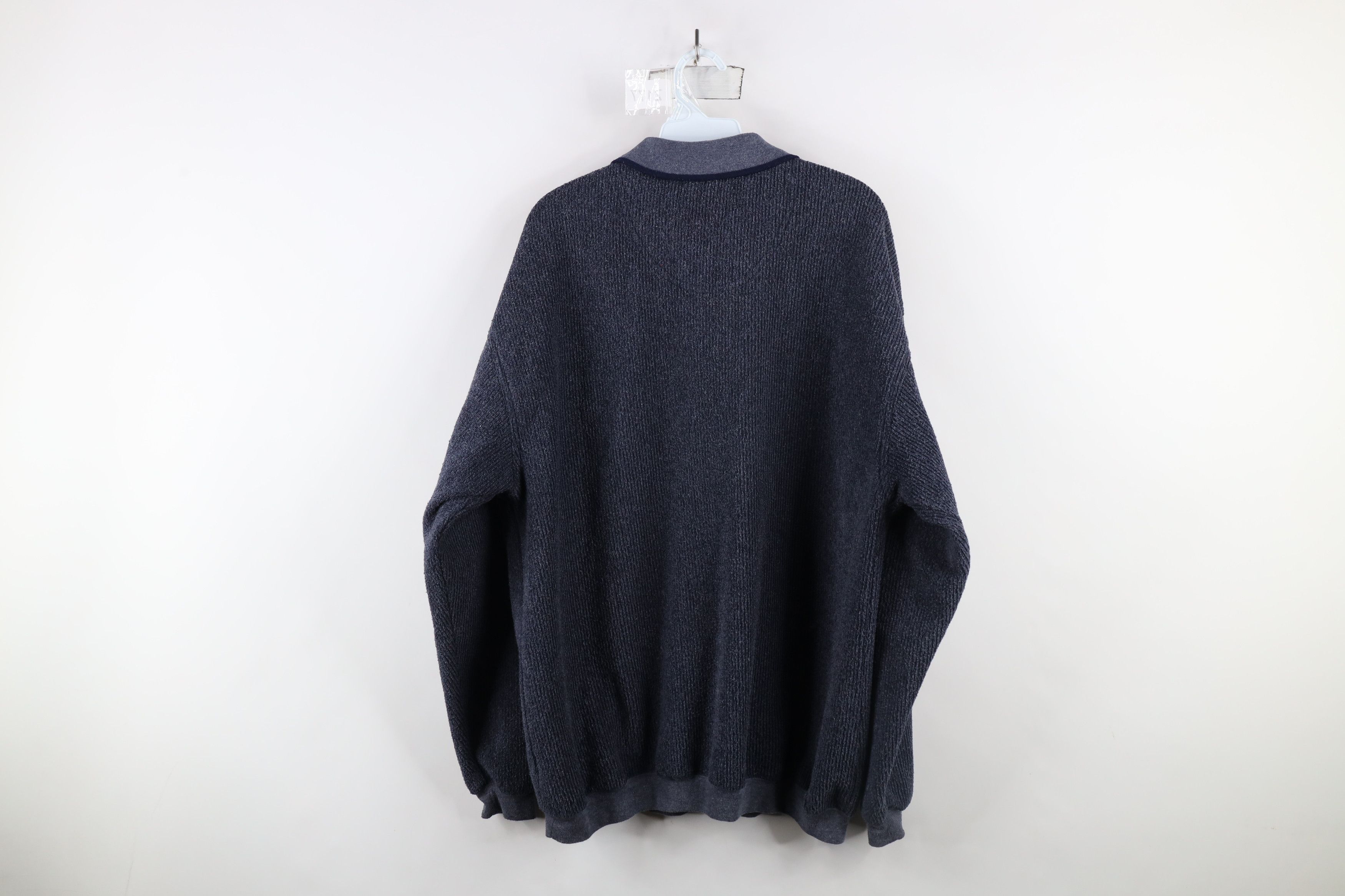 Vintage Vintage 90s Streetwear Fleece Collared Pullover Sweater Size US XXL / EU 58 / 5 - 7 Thumbnail