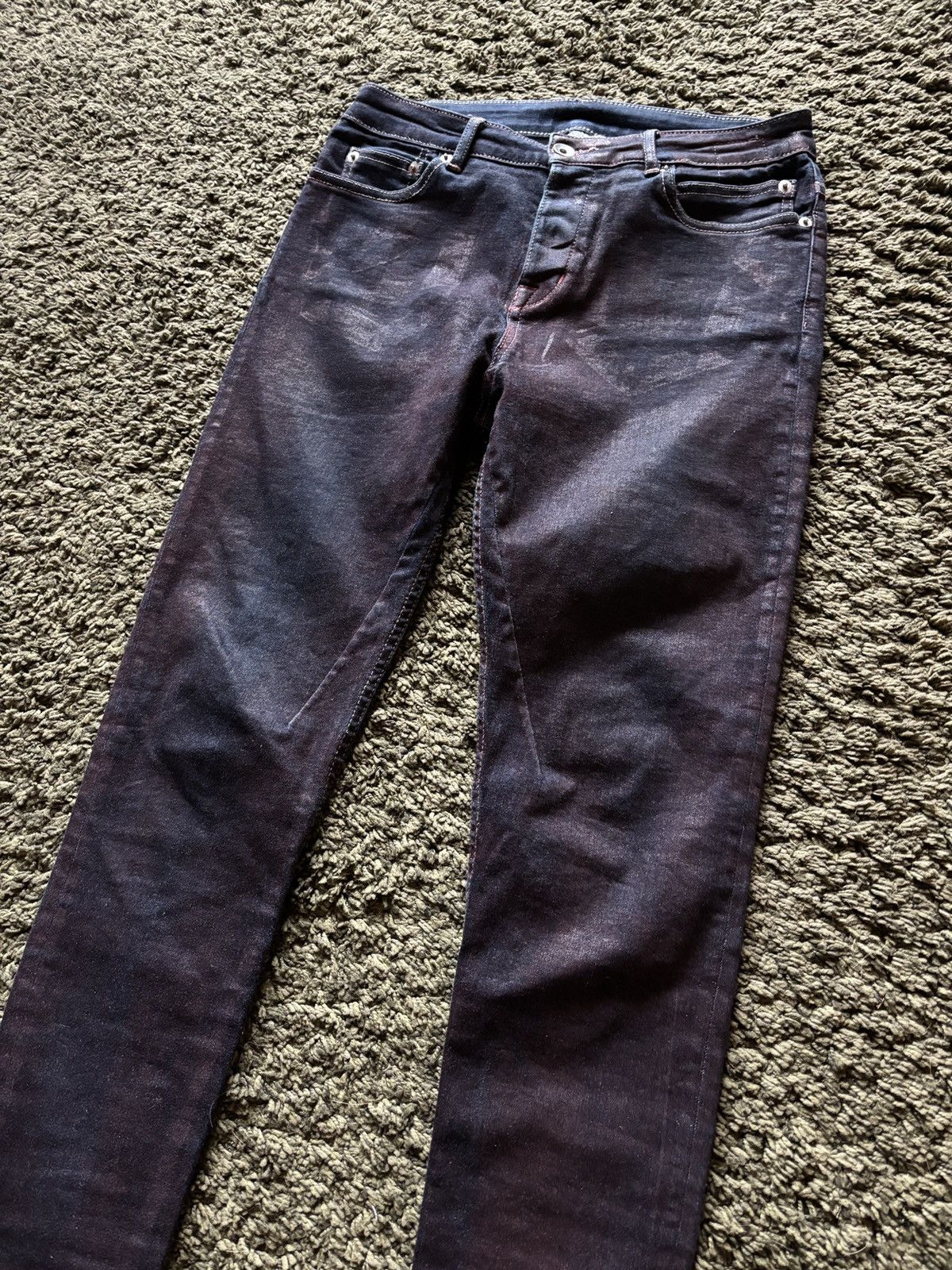 Rick Owens Drkshdw AW19 Rick Owens Drkshdw “Larry” Cherry Wax Detroit Cut Jeans Size US 28 / EU 44 - 5 Thumbnail