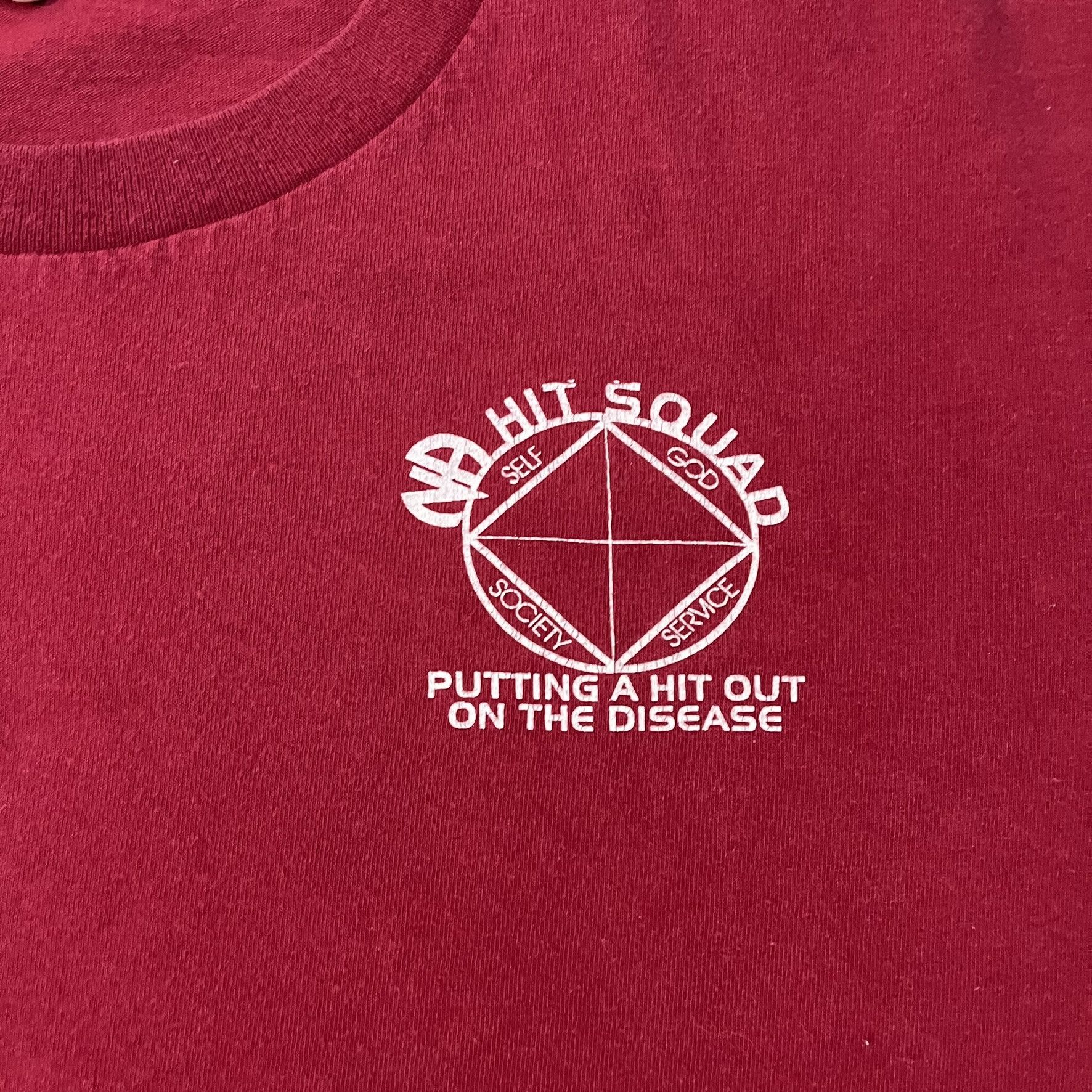 Vintage VTG 90s ND Hit Squad Putting a Hit Out on the Disease Tee Size US XL / EU 56 / 4 - 3 Thumbnail