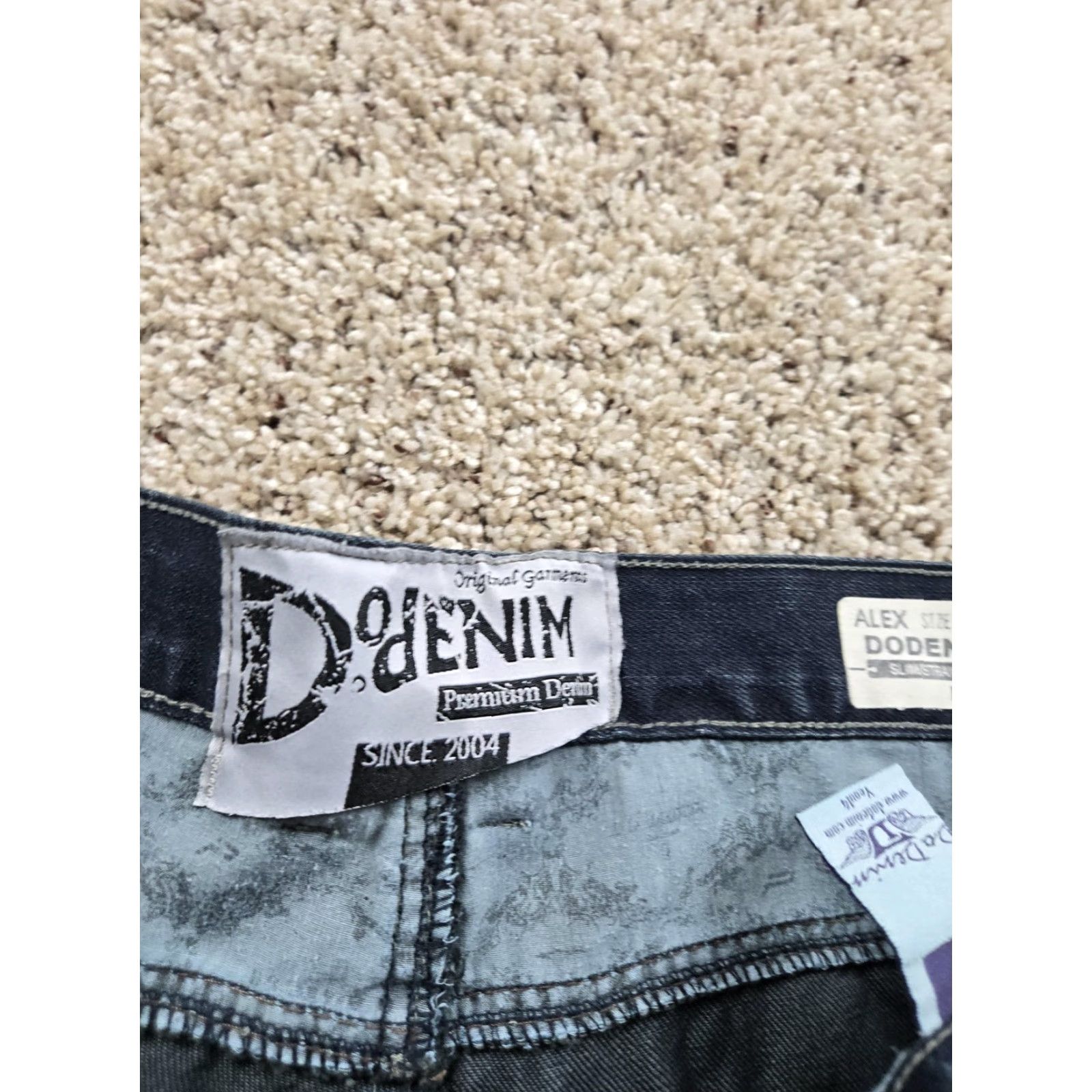 Denime DoDenim Alex Jeans Slim Straight Leg 34x32 Mens Denim Distressed 5-Pocket Design Jeans Size US 34 / EU 50 - 4 Thumbnail