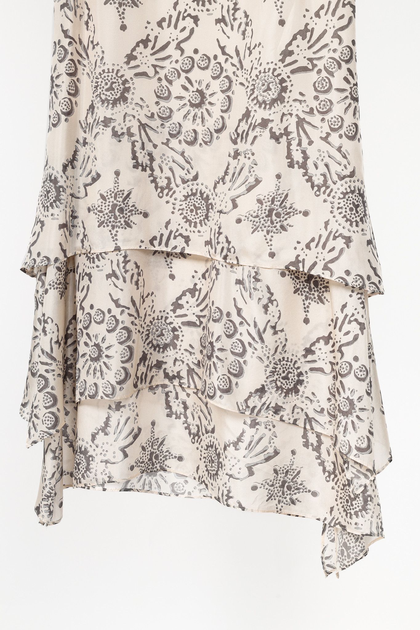 Brunello Cucinelli Brunello Cucinelli SS/20 Printed Silk Tiered Mini Dress Size L / US 10 / IT 46 - 7 Thumbnail