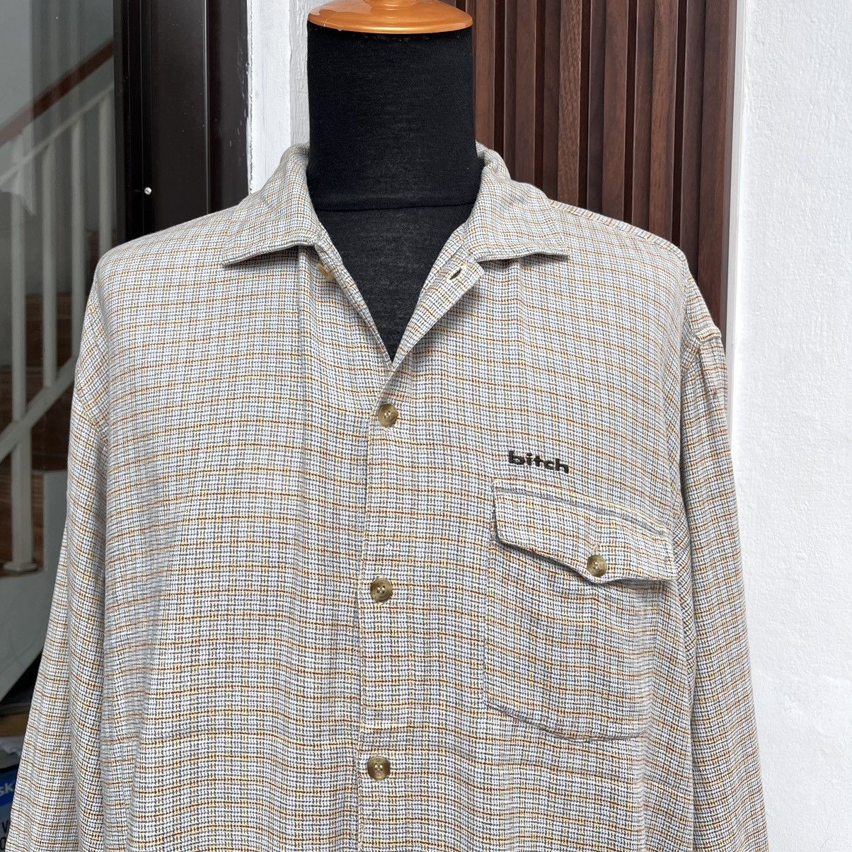 Girl Skateboards Vintage BITCH SKATEBOARDS Flanel Single Pocket Size US L / EU 52-54 / 3 - 2 Thumbnail