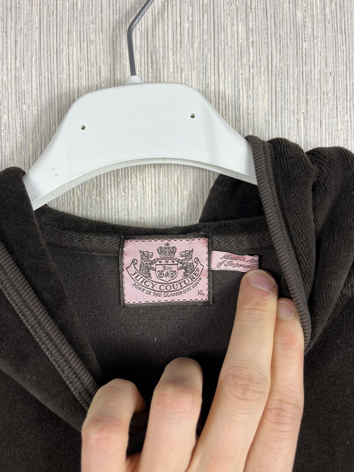 Juicy Couture × Vintage Vintage Juicy Couture y2k velvet zip hoodie sweatshirt logo Size XL / US 12-14 / IT 48-50 - 14 Thumbnail