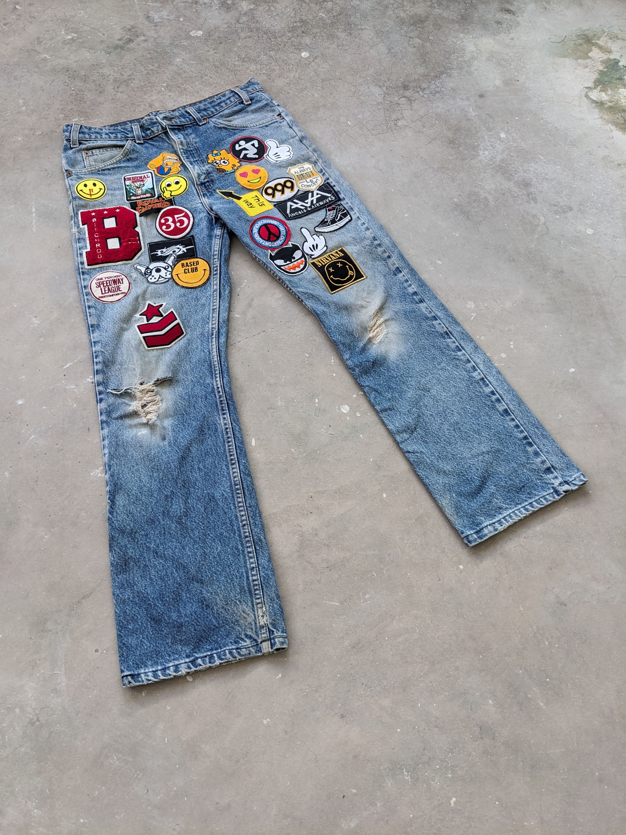 Levi's × Levi's Vintage Clothing × Vintage Vintage Levis Bootcut 517 Flare Jeans Patches Size US 31 - 1 Thumbnail