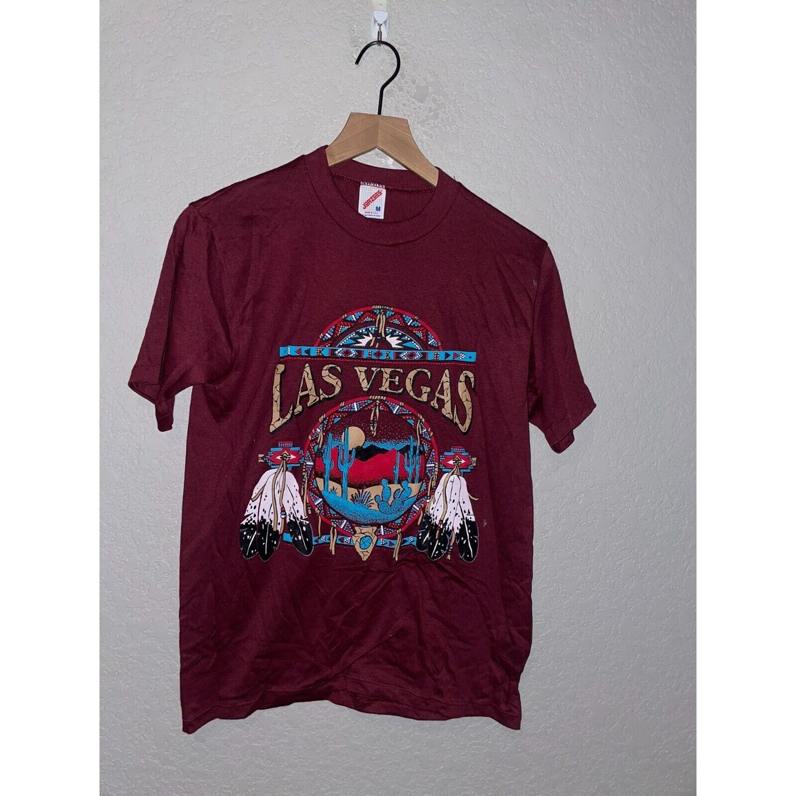 Jerzees Vintage Las Vegas Shirt Jerzees M USA 90s Tee Native Graphic Size US M / EU 48-50 / 2 - 1 Thumbnail