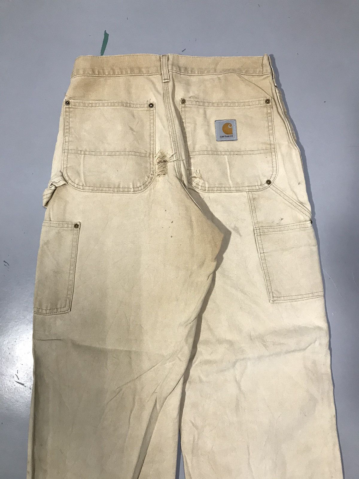 Carhartt Vintage Carhartt B01 BRN sunfaded double knee workwear Size US 30 / EU 46 - 10 Thumbnail