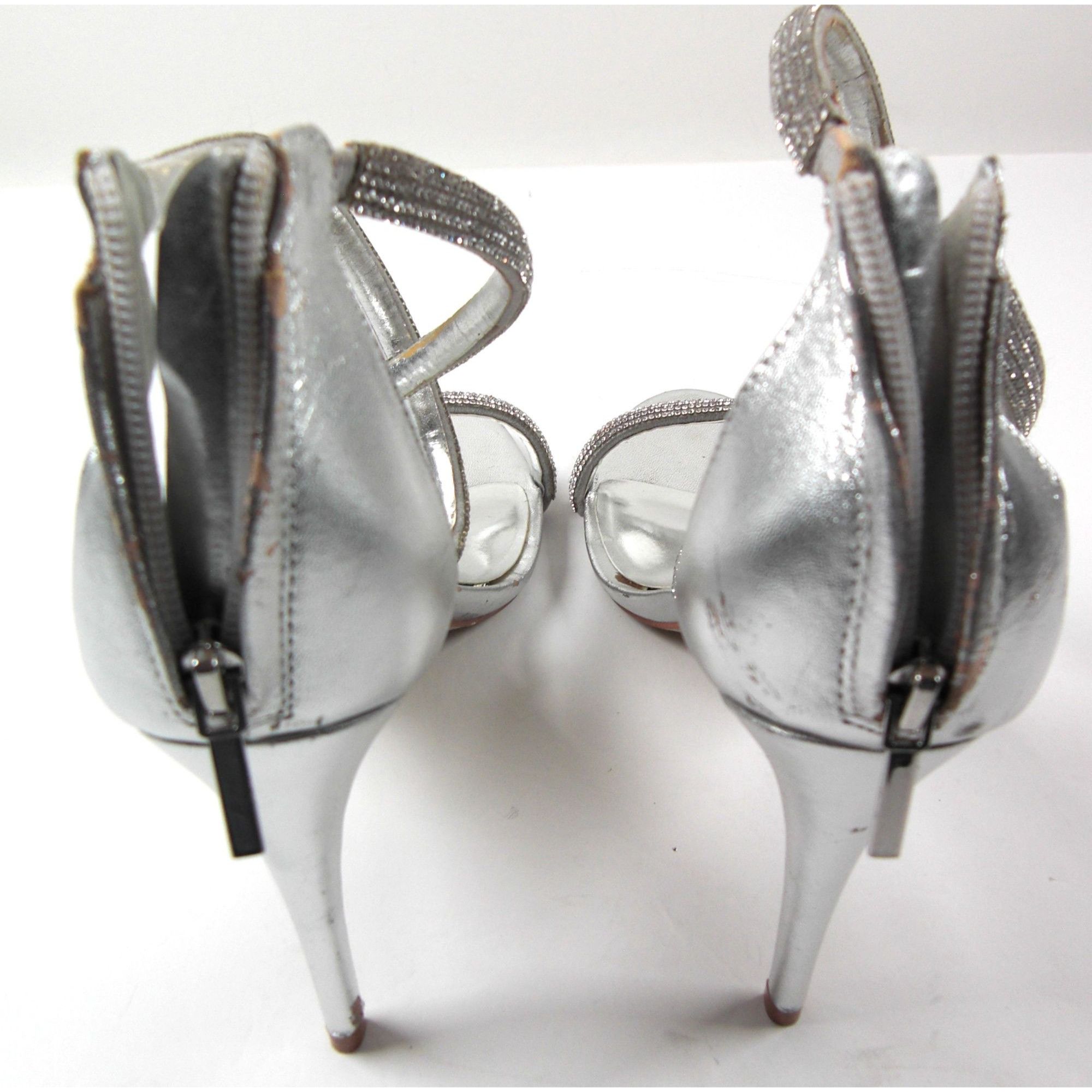 Other Steve Madden Rhinestone Silver Size 11 Heels Sandals Open To Size US 11 / IT 41 - 3 Thumbnail