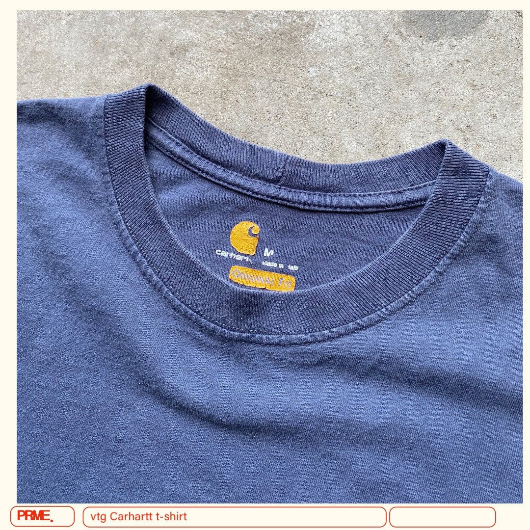 Carhartt × Vintage vintage Y2K CARHARTT Classic Logo spellout patch t-shirt Size US M / EU 48-50 / 2 - 9 Thumbnail