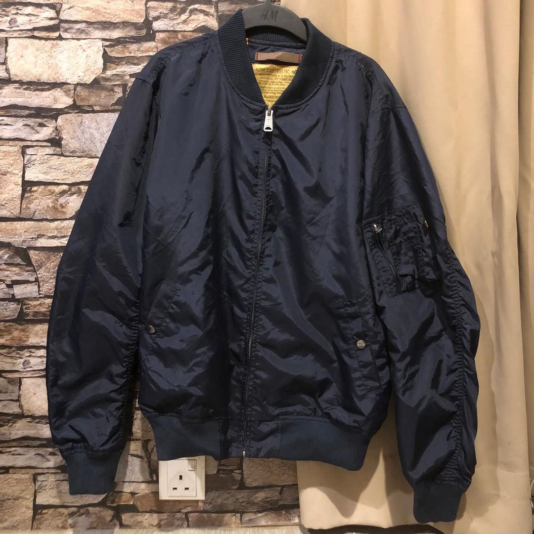 Alpha Industries Alpha Industries MA-1 Bomber Jacket Navy XXL Nylon Size US XXL / EU 58 / 5 - 1 Thumbnail