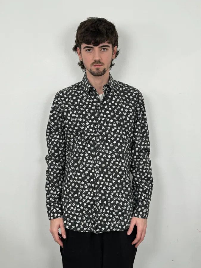 Dolce & Gabbana 2010s Dolce & Gabbana Black & White Floral Premium Shirt Size US M / EU 48-50 / 2 - 2 Thumbnail