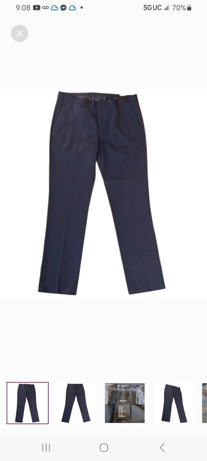 H&M H&M Navy Pants Size US 34 / EU 50 - 1 Thumbnail