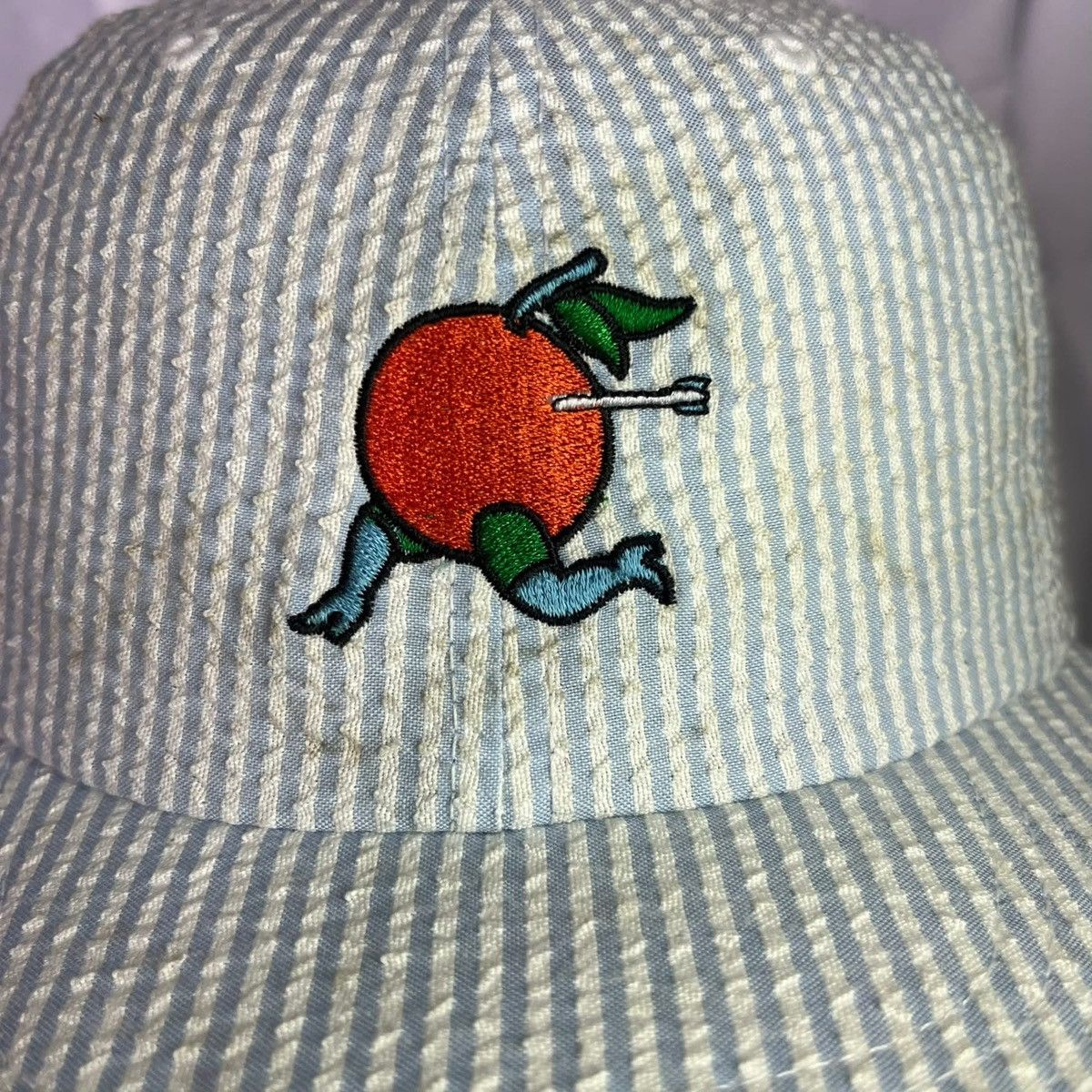 By Parra parra 6 panel unconstructed hat orange seersucker blue Size ONE SIZE - 6 Thumbnail