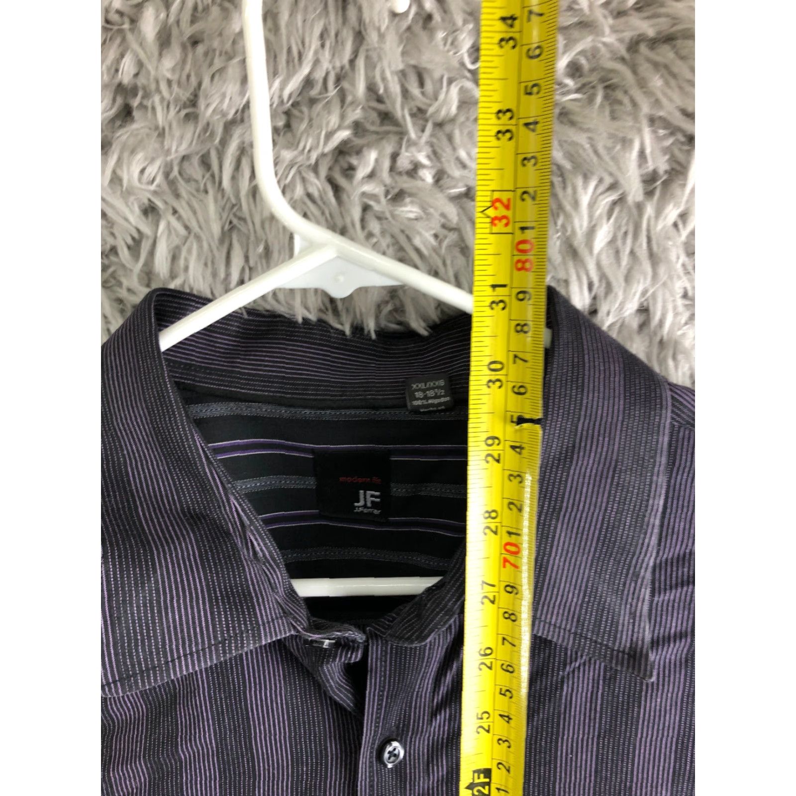 Vintage J. Ferrar Modern Fit Shirt XXL Mens Purple Long Sleeve Spread Collar Button-Up Shirt Size US XXL / EU 58 / 5 - 5 Thumbnail