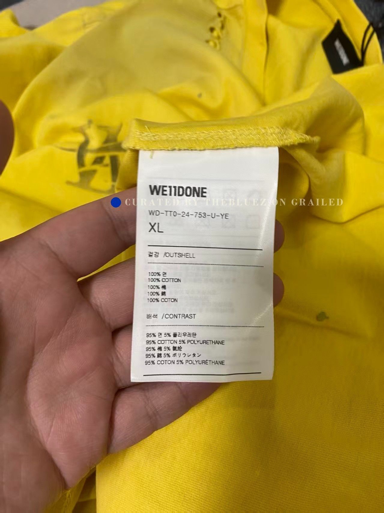 WE11DONE we11done Graphic Washed Print T-shirt Size US XL / EU 56 / 4 - 5 Thumbnail