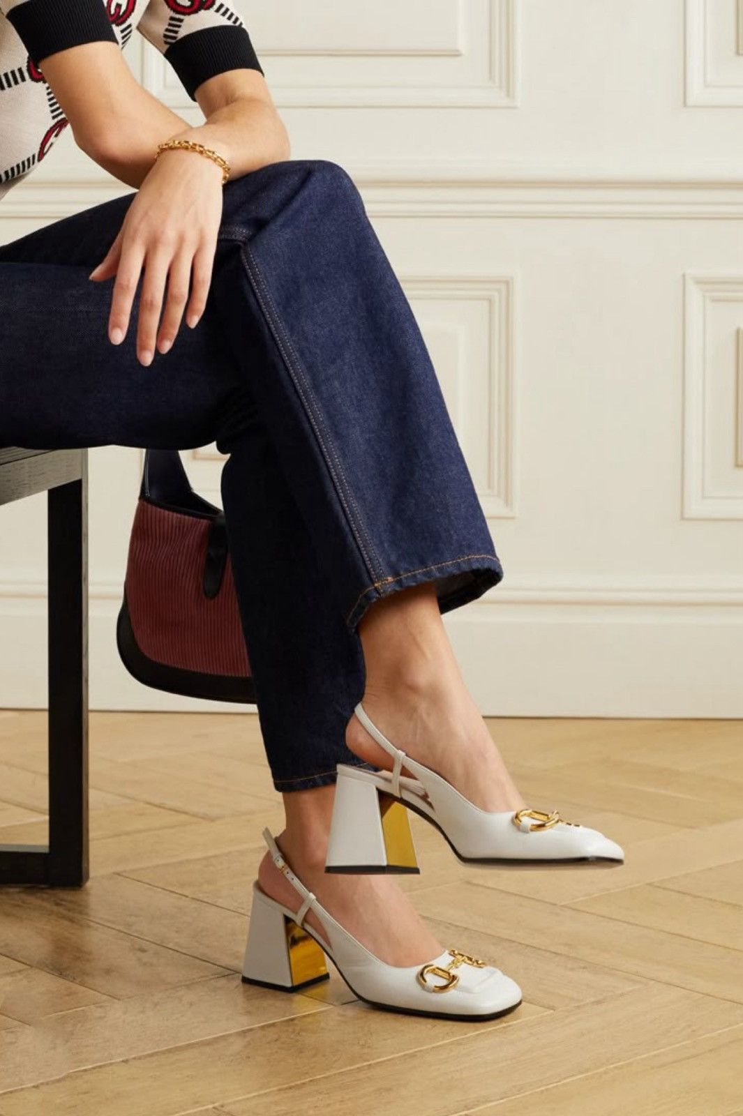 Gucci Gucci Baby Mid-Heel Horsebit Slingback Pumps size 41.5 Size US 11.5 / IT 41.5 - 2 Thumbnail