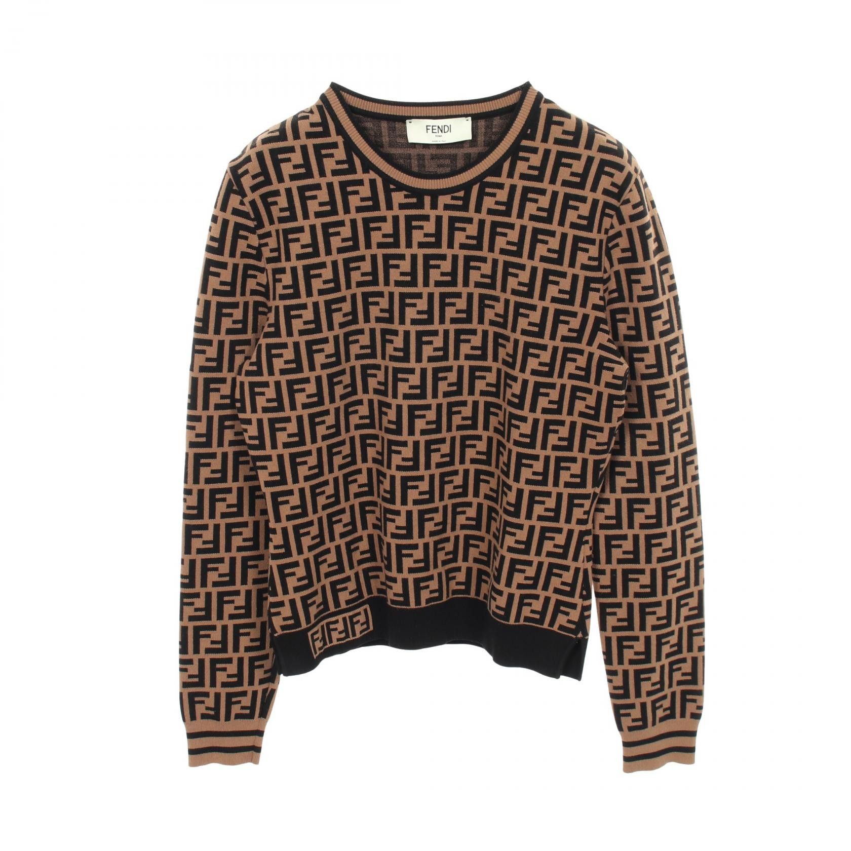 Fendi Fendi Fendi Zucca Rayon Knit Top Textile Tops DUTY FREE for USA Size ONE SIZE - 1 Thumbnail