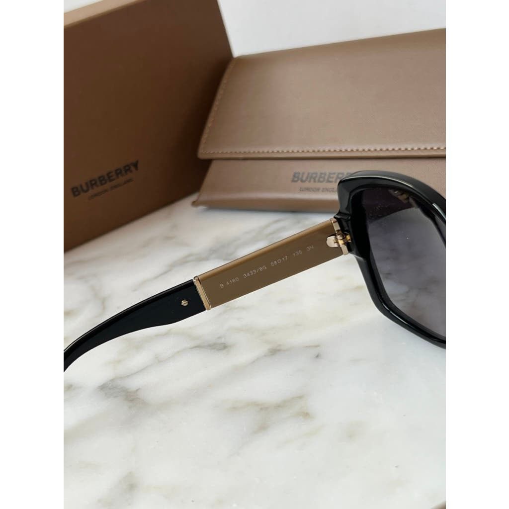 Shops NEW Burberry BE4160 Black Heritage Sunglasses