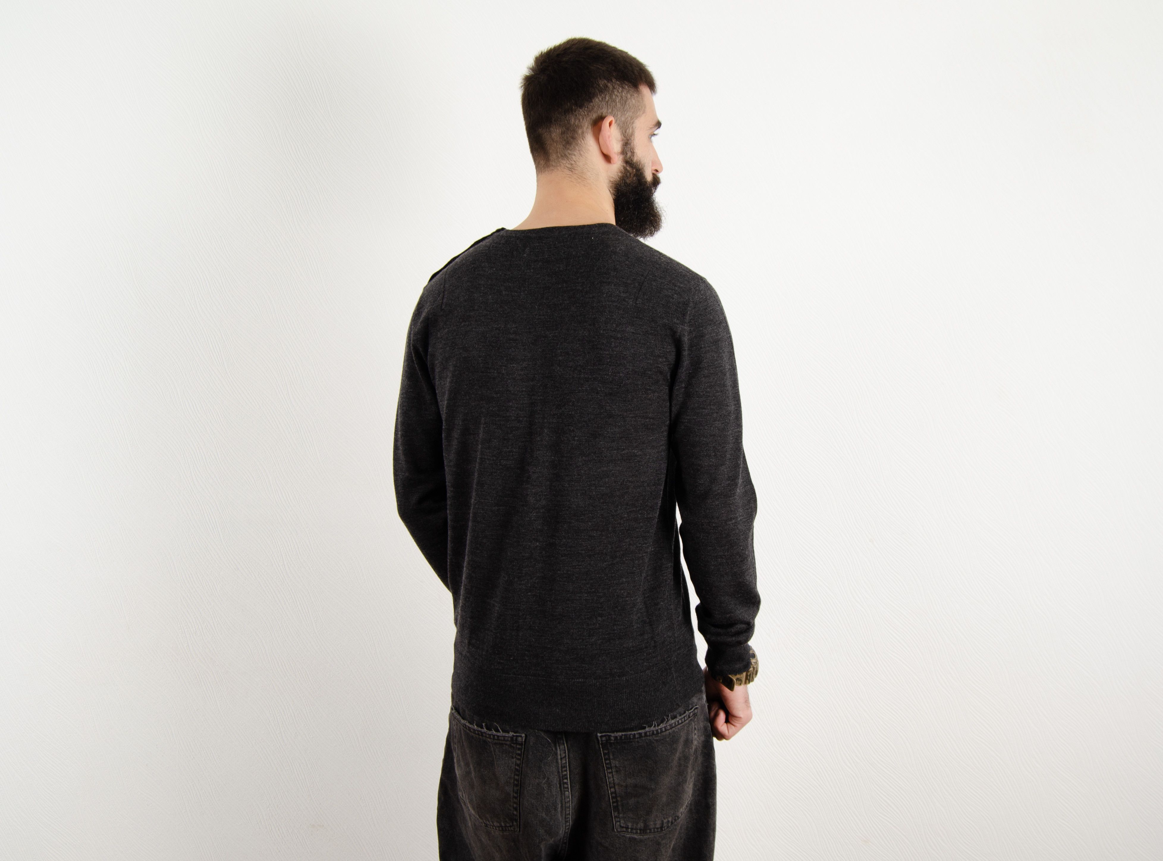 Allsaints AllSaints Merino Wool Crewneck Sweater Size US L / EU 52-54 / 3 - 3 Thumbnail