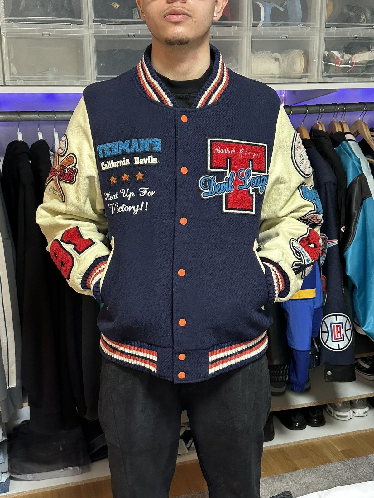 Japanese Brand California Devils varsity jacket Size US L / EU 52-54 / 3 - 1 Thumbnail