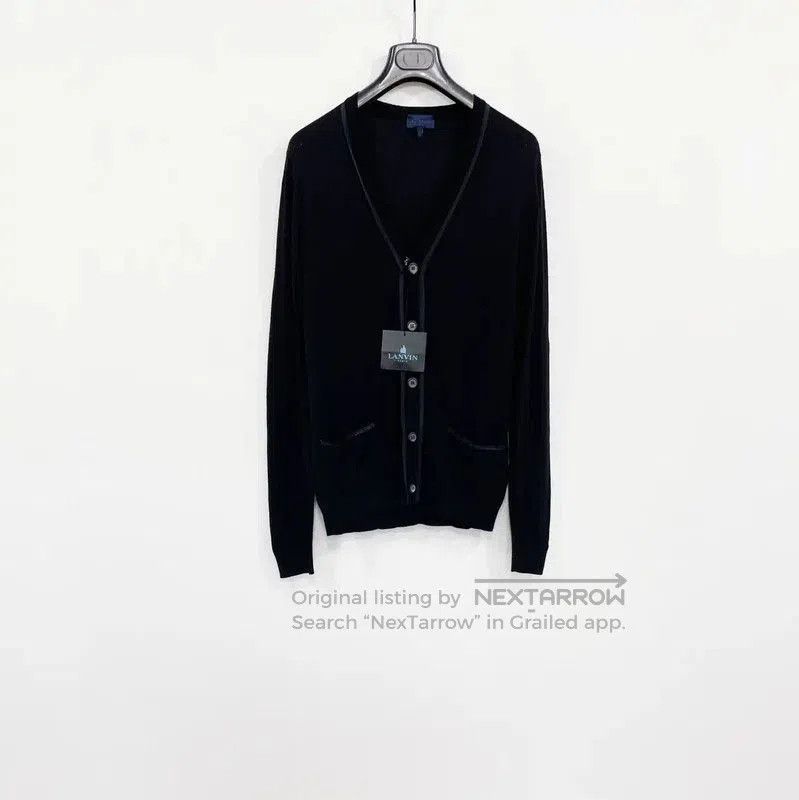 Lanvin Lanvin Black Wool Men's Long Sleeve Cardigan . Size US XS / EU 42 / 0 - 1 Thumbnail
