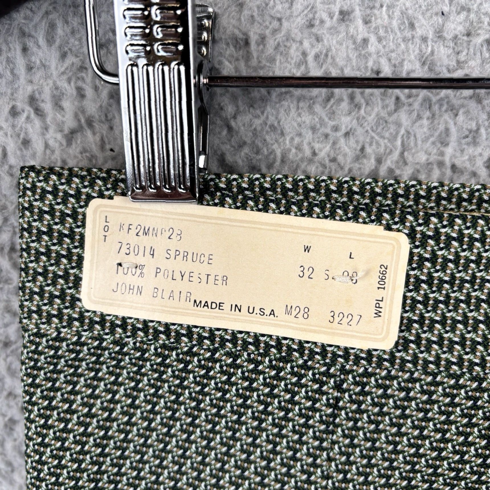 Blair NOS John Blair Polyester Pants Mens 32x28 Spruce Green Disco Vintage 60s 70s USA Size US 32 / EU 48 - 4 Thumbnail