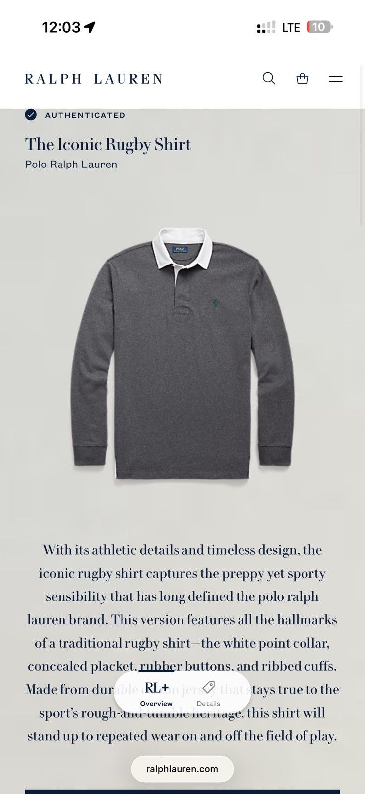 Polo Ralph Lauren 🏉🇺🇸 Polo Ralph Lauren The Iconic Rugby Shirt Long Sleeve Size US M / EU 48-50 / 2 - 6 Thumbnail