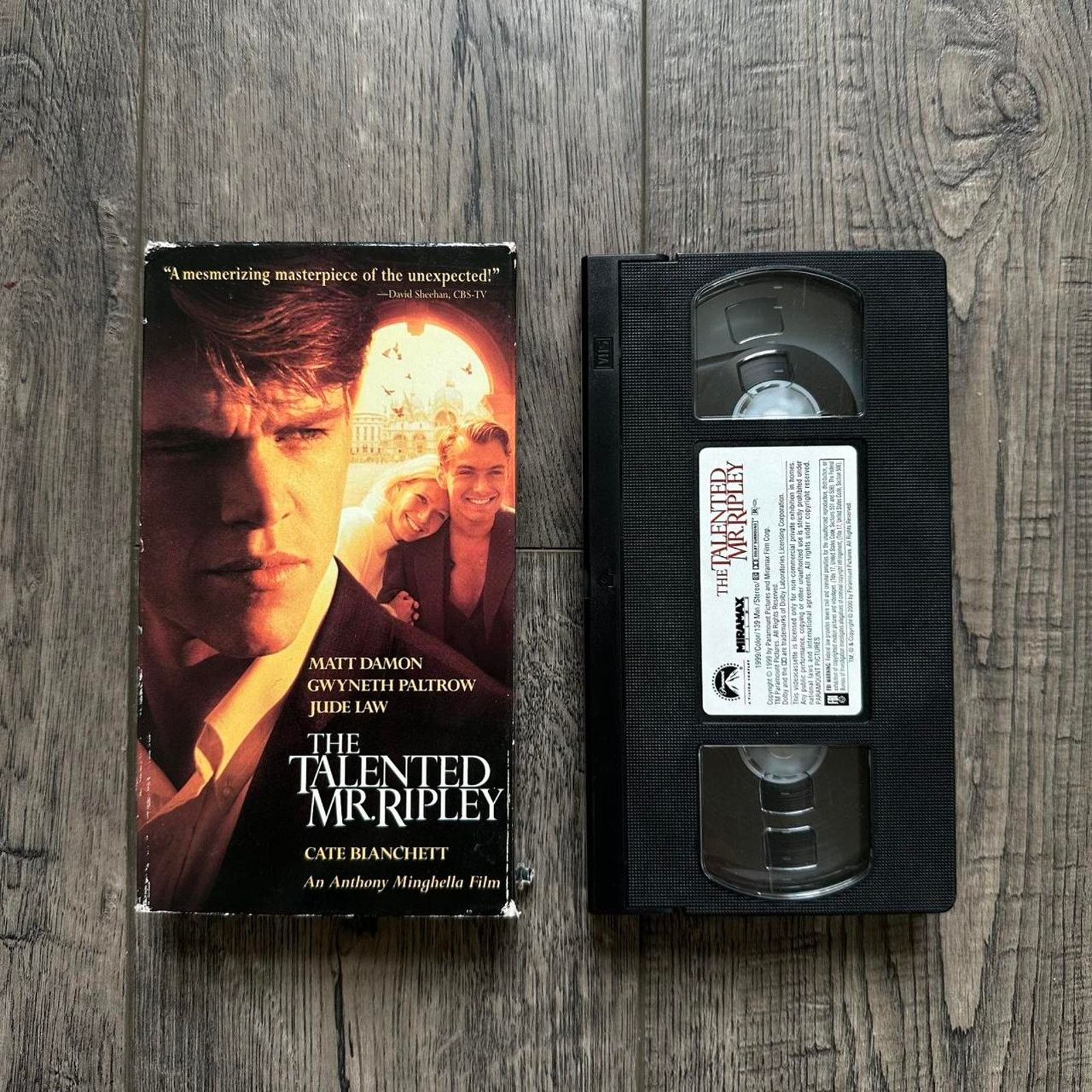 Vintage Rare Vintage The Talented Mr Ripley VHS Movie Tape Size ONE SIZE - 2 Thumbnail
