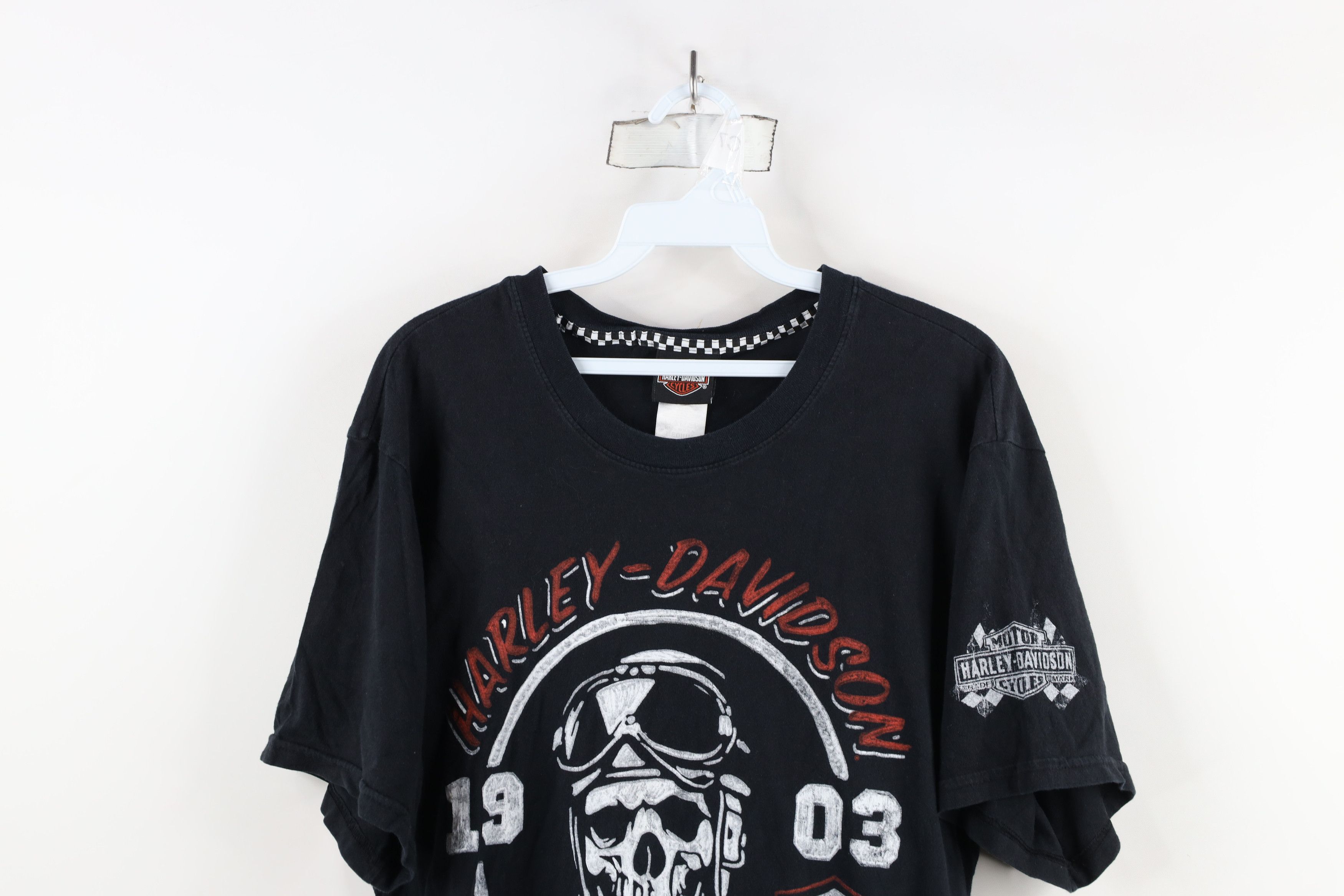 Harley Davidson × Vintage Vintage Y2K Harley Davidson Spell Skull Skeleton T-Shirt USA Size US M / EU 48-50 / 2 - 2 Thumbnail