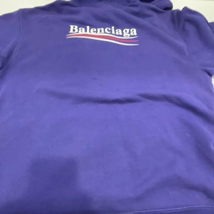 Balenciaga Balenciaga Balenciaga Logo Print Hooded Sweatshirt for Men Size US M / EU 48-50 / 2 - 9 Thumbnail