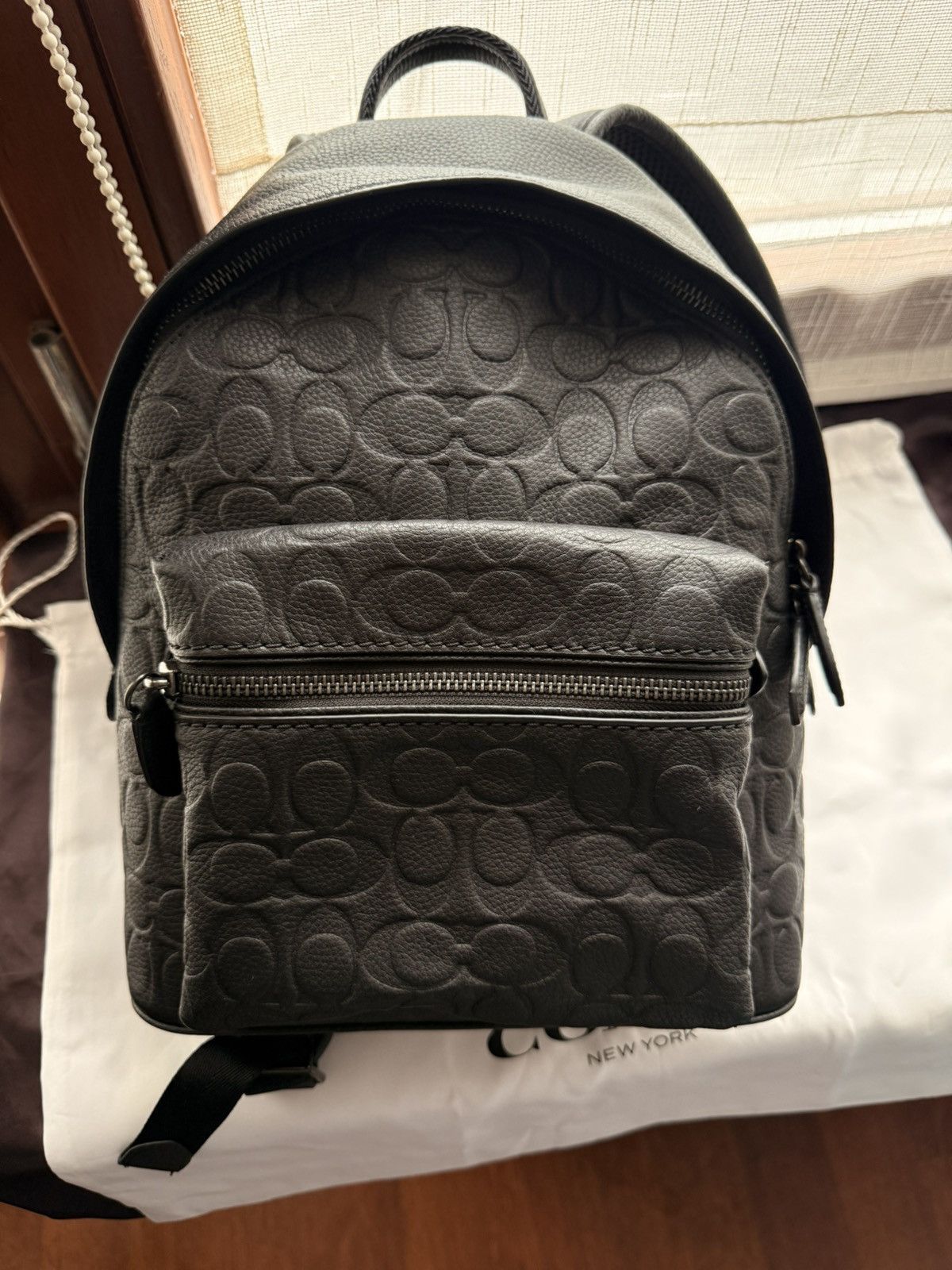Coach Coach Charter Backpack in Signature Embossed Leather Size ONE SIZE - 8 Thumbnail