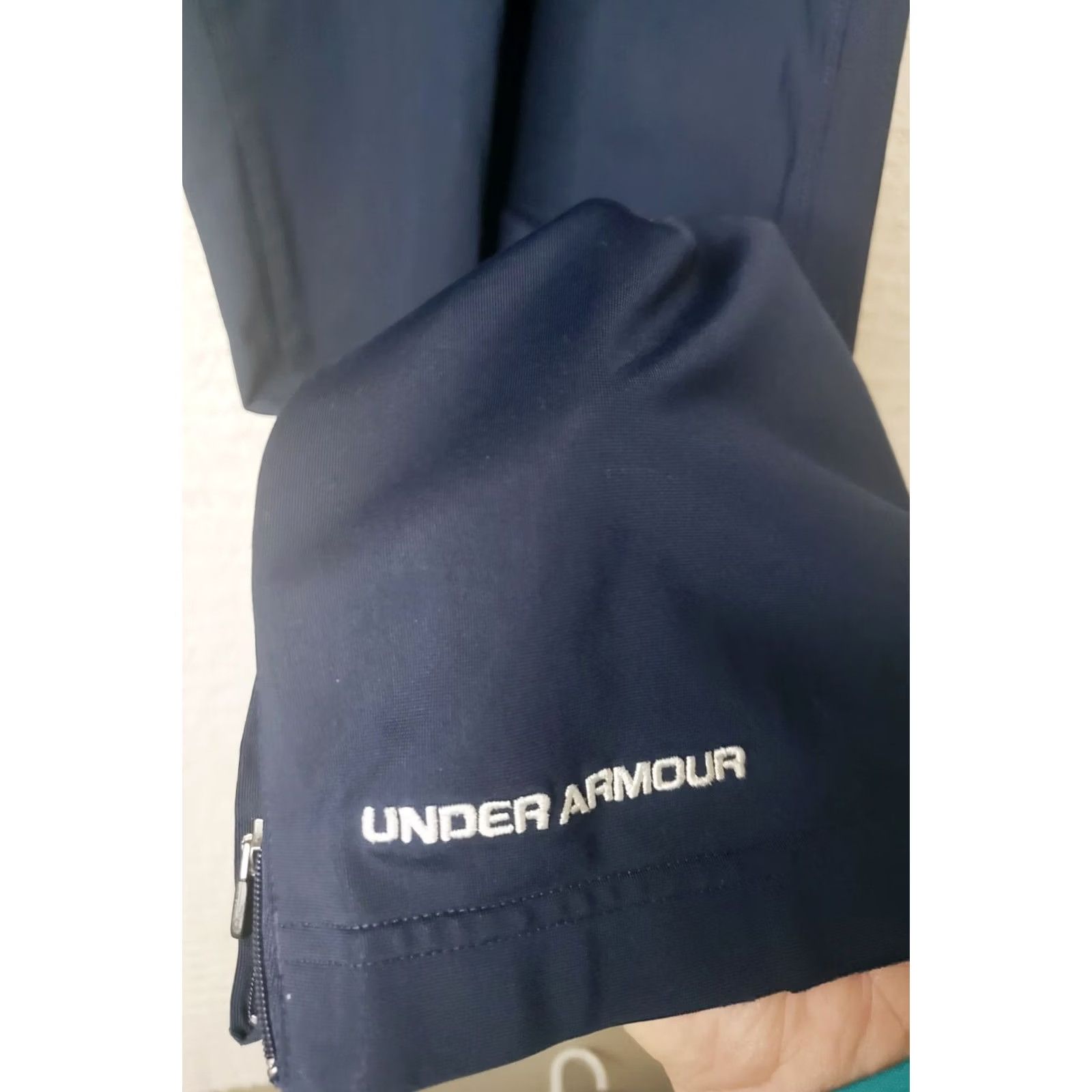 Under Armour UNDER ARMOUR UA HEATGEAR Navy Blue Side Zip Track Warm Up Pants MEN'S XL 34x32 Size US 34 / EU 50 - 7 Thumbnail