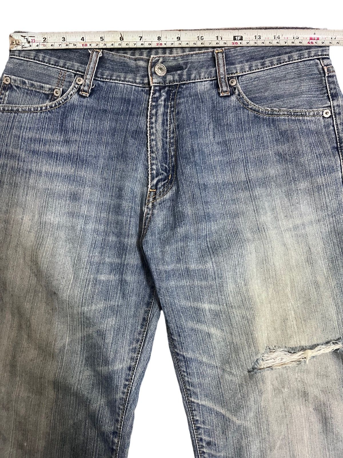 Jun Takahashi Vintage 90’s Uniqlo Baggy Distressed Style Denim Size US 33 - 5 Thumbnail