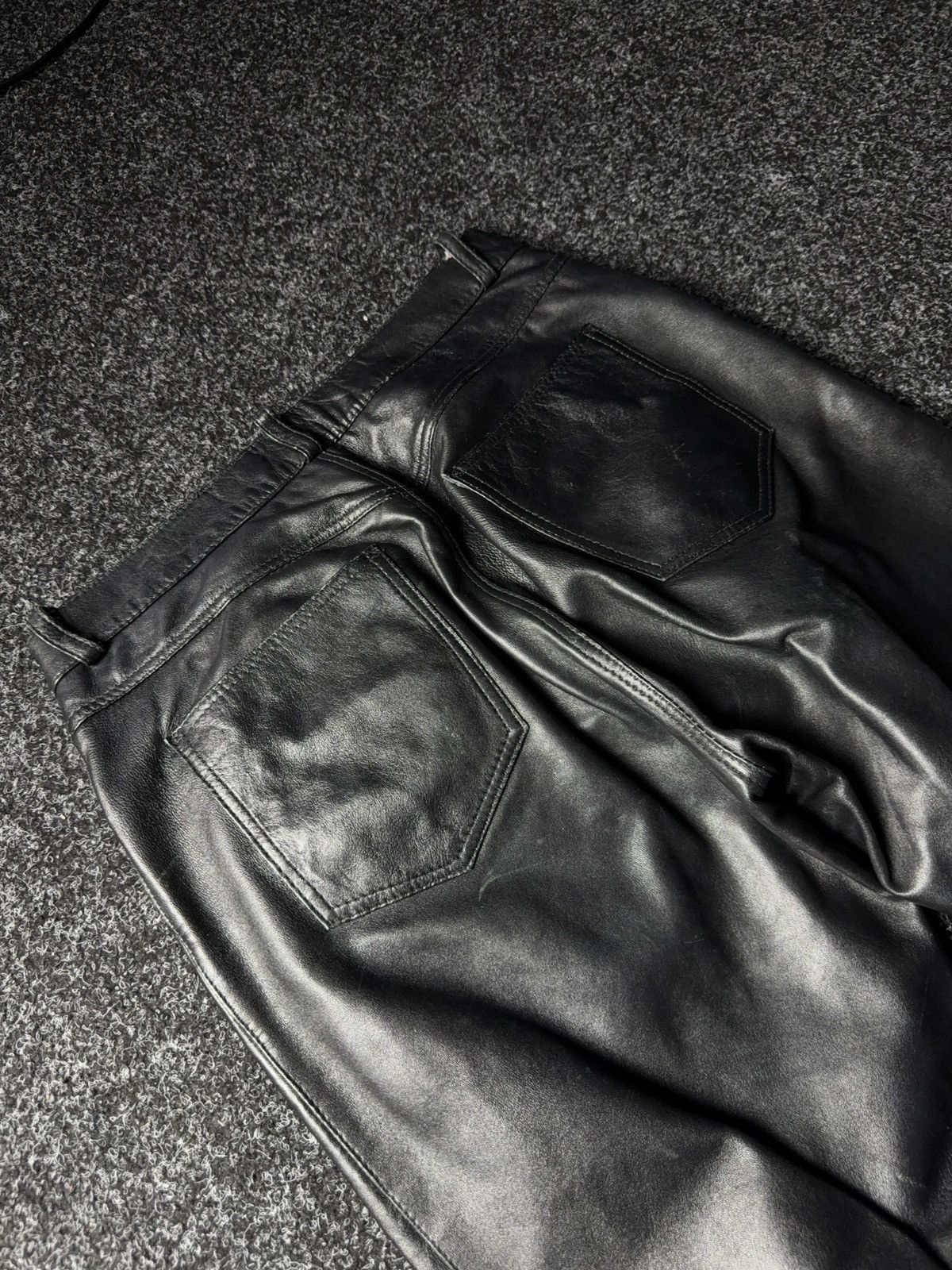 Leather Y2K Vintage Leather Pants Opium Style Alt Biker USA Rare Size US 28 / EU 44 - 17 Thumbnail