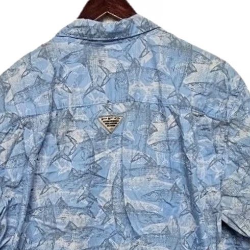 Vintage Columbia Shirt Mens XL Blue Sportswear Men Short Sleeve Button Comfort Easy care Size US XL / EU 56 / 4 - 6 Thumbnail